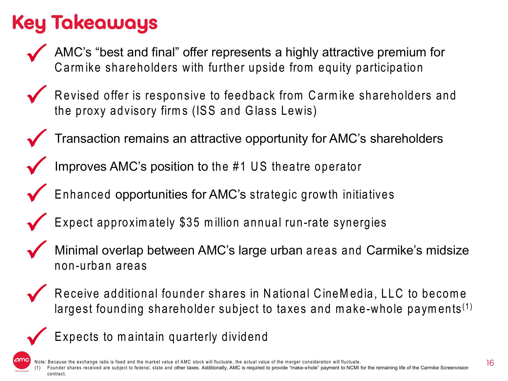 AMC Mergers and Acquisitions Presentation Deck slide image #16