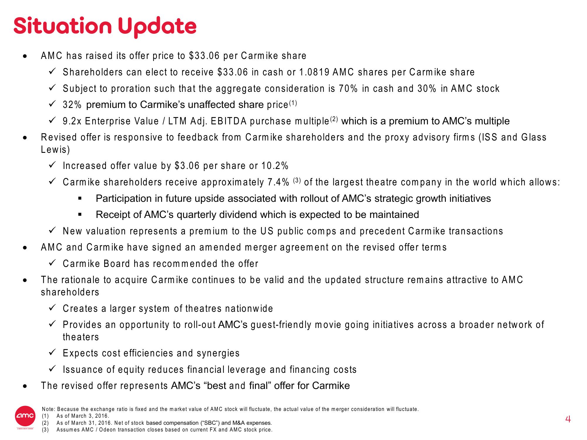 AMC Mergers and Acquisitions Presentation Deck slide image #4