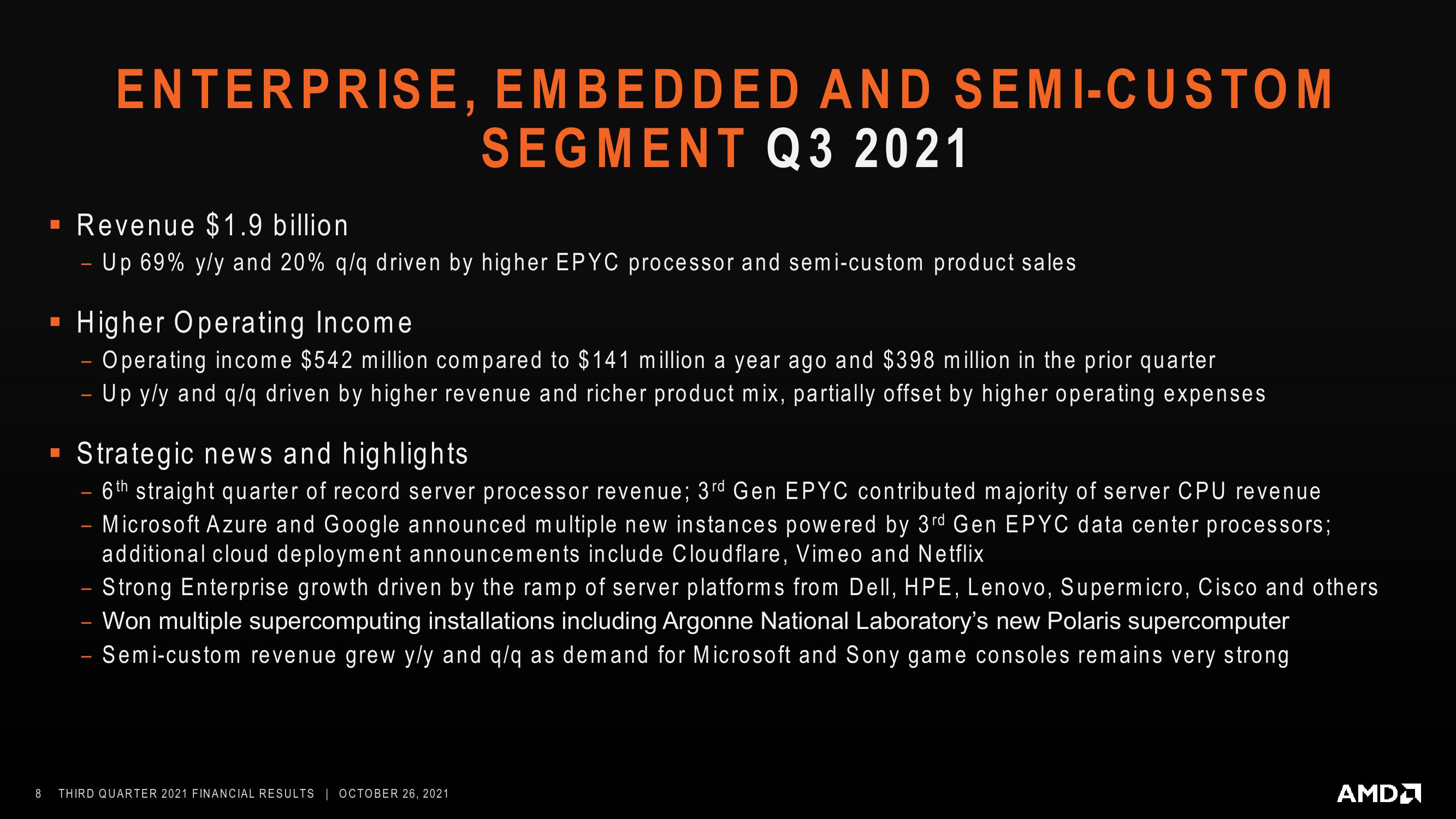 AMD Results Presentation Deck slide image #8