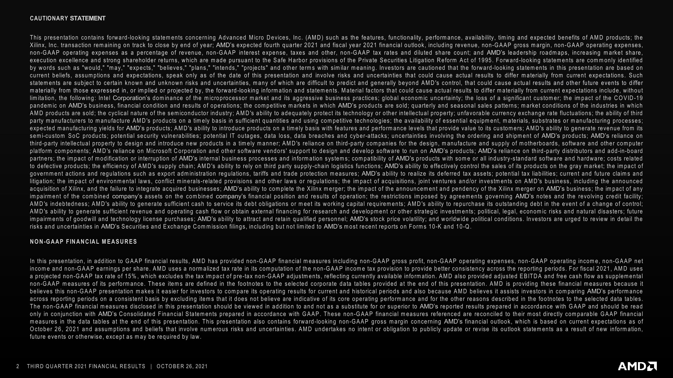 AMD Results Presentation Deck slide image #2