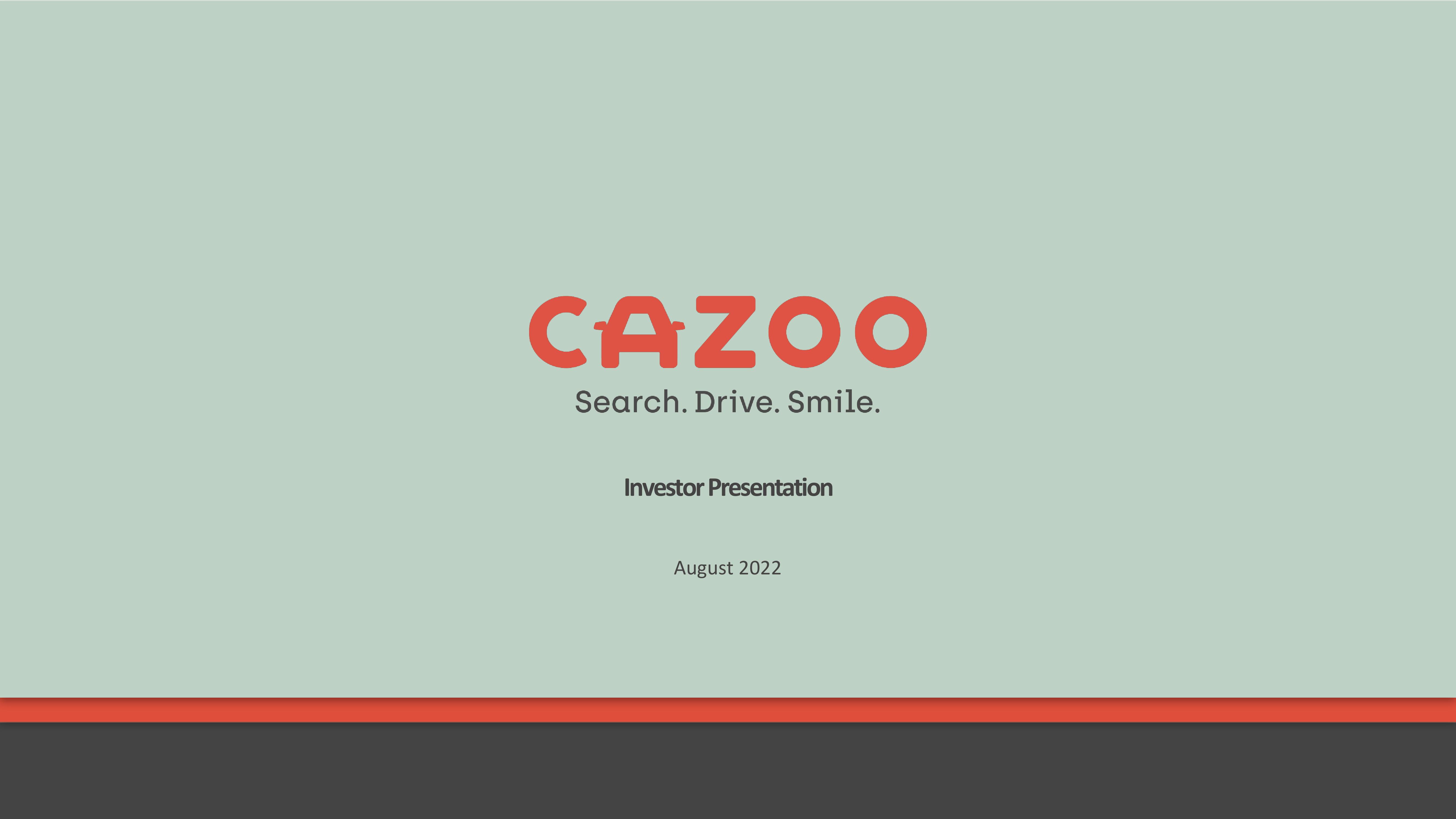 Cazoo Investor Presentation Deck image