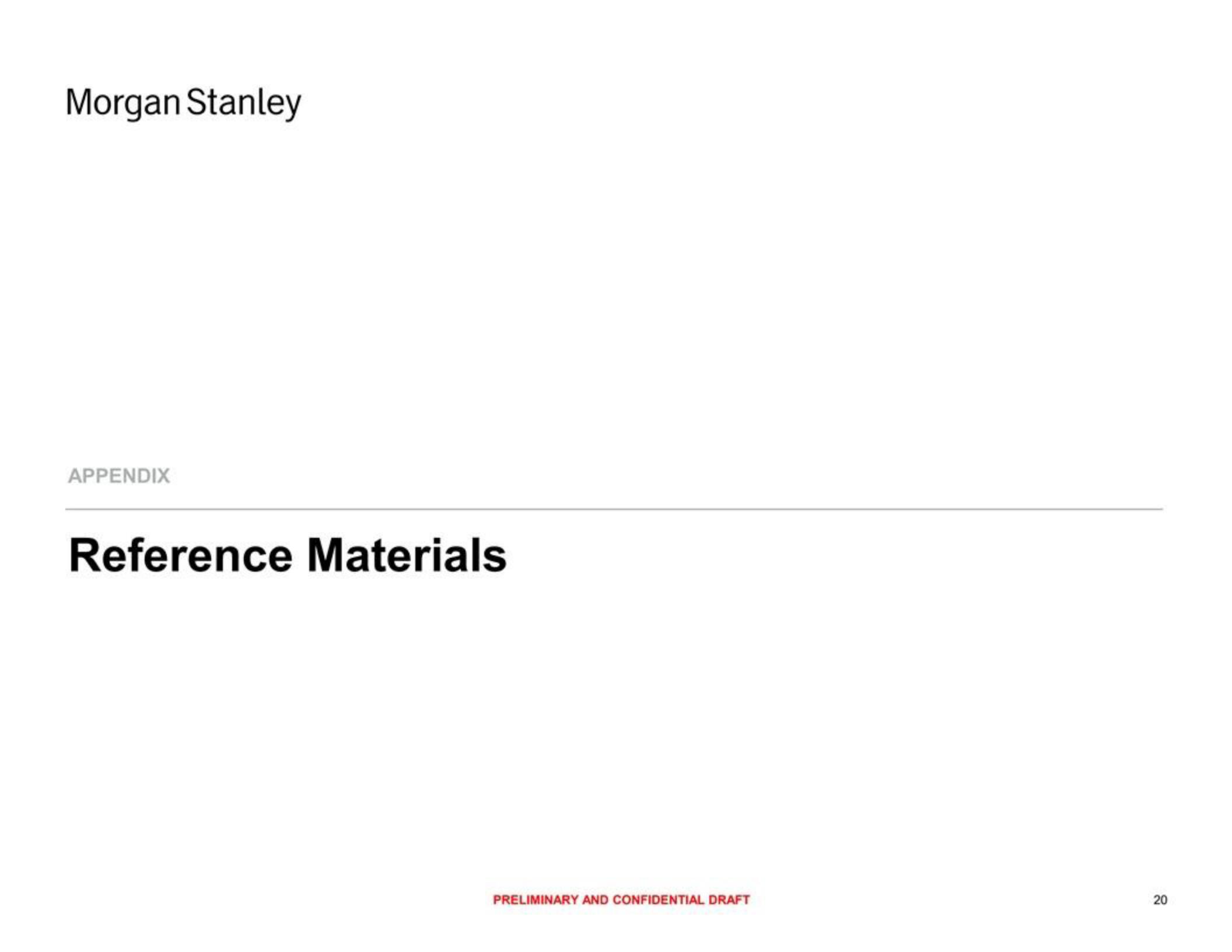 Morgan Stanley Investment Banking Pitch Book slide image #20