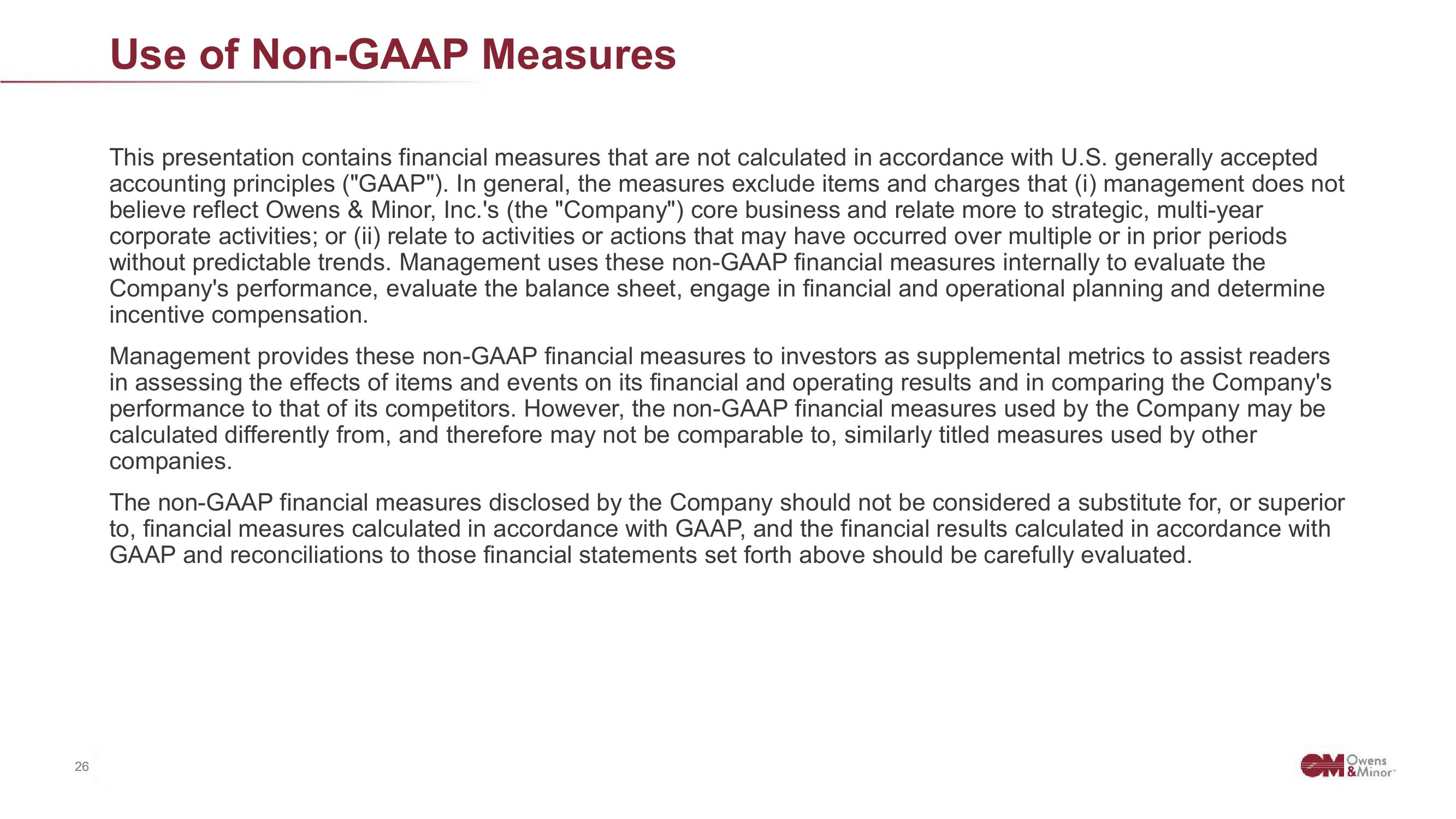 Owens&Minor Investor Conference Presentation Deck slide image #26