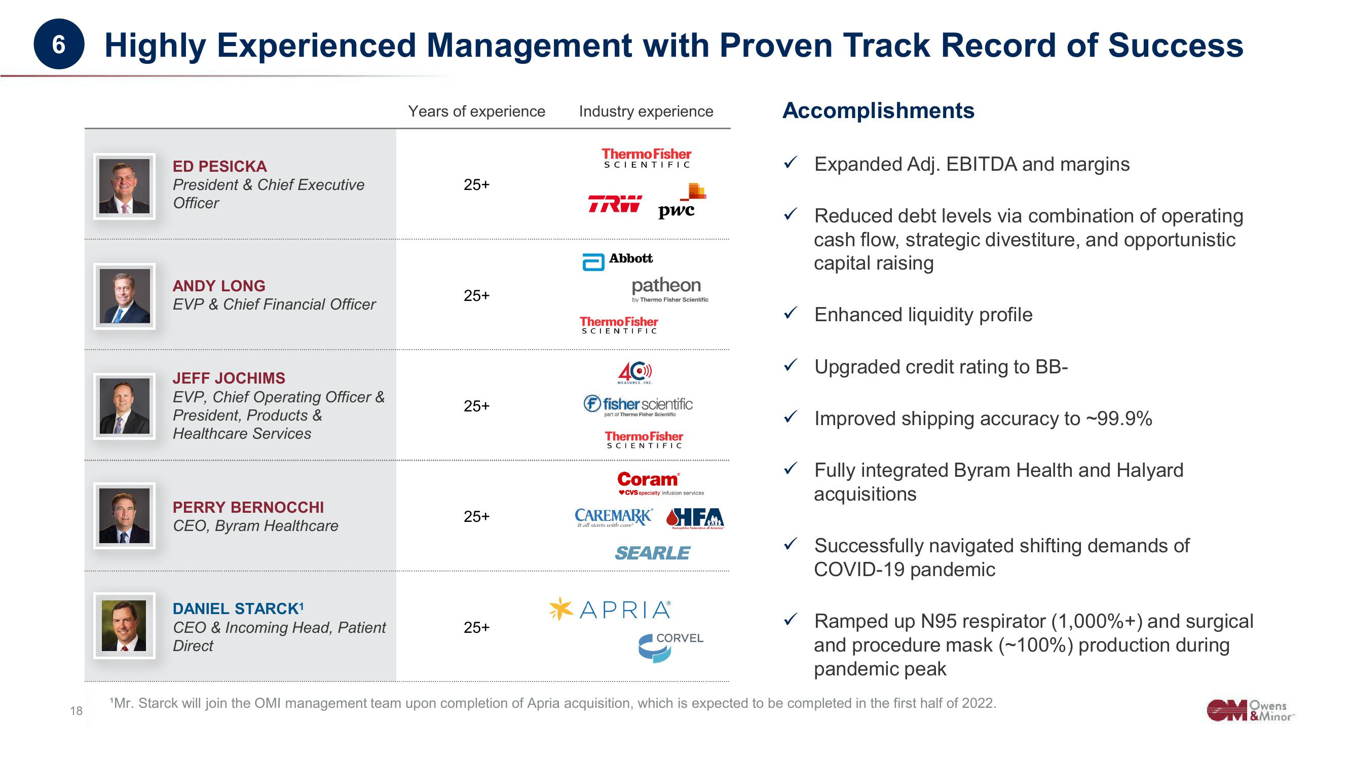 Owens&Minor Investor Conference Presentation Deck slide image #18