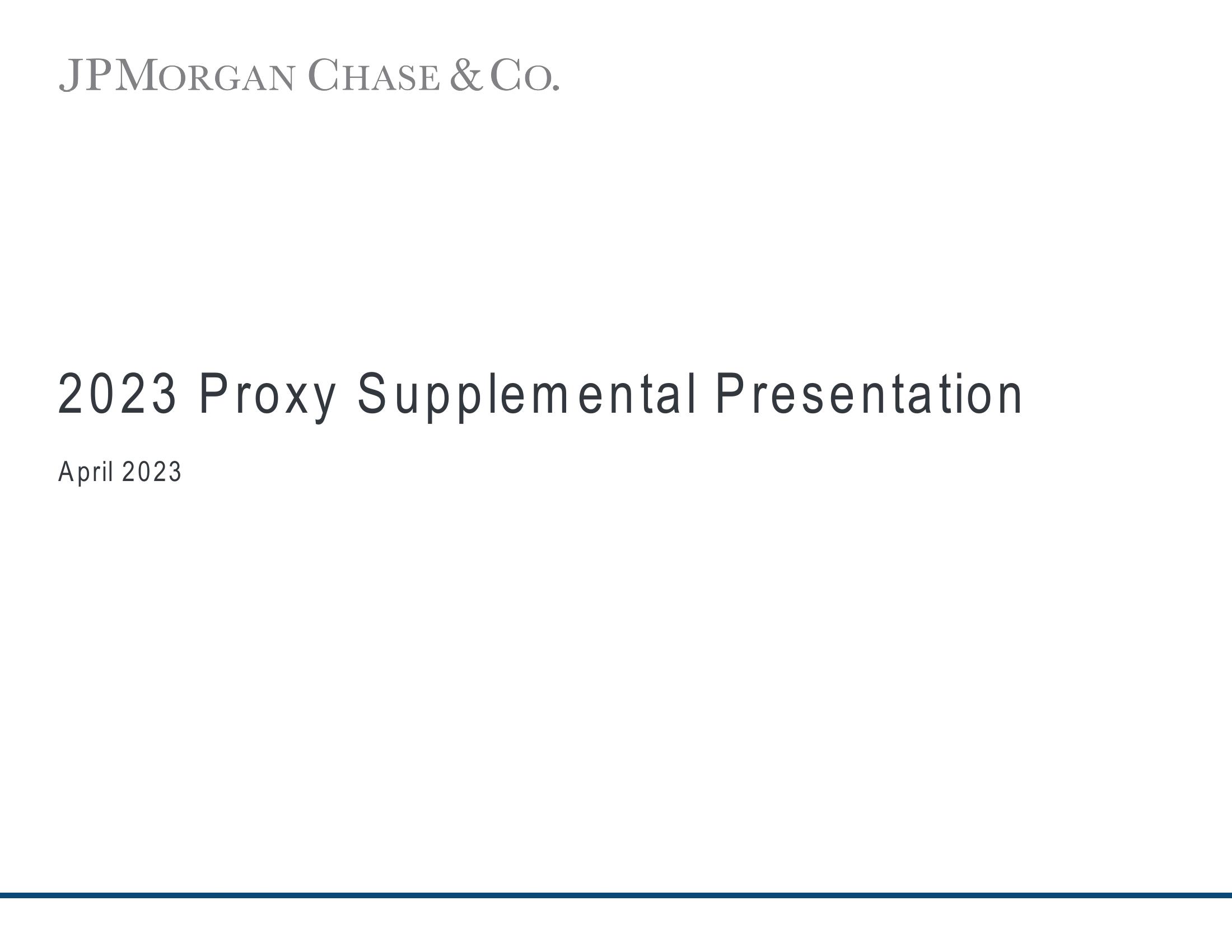 J.P.Morgan Shareholder Engagement Presentation Deck image