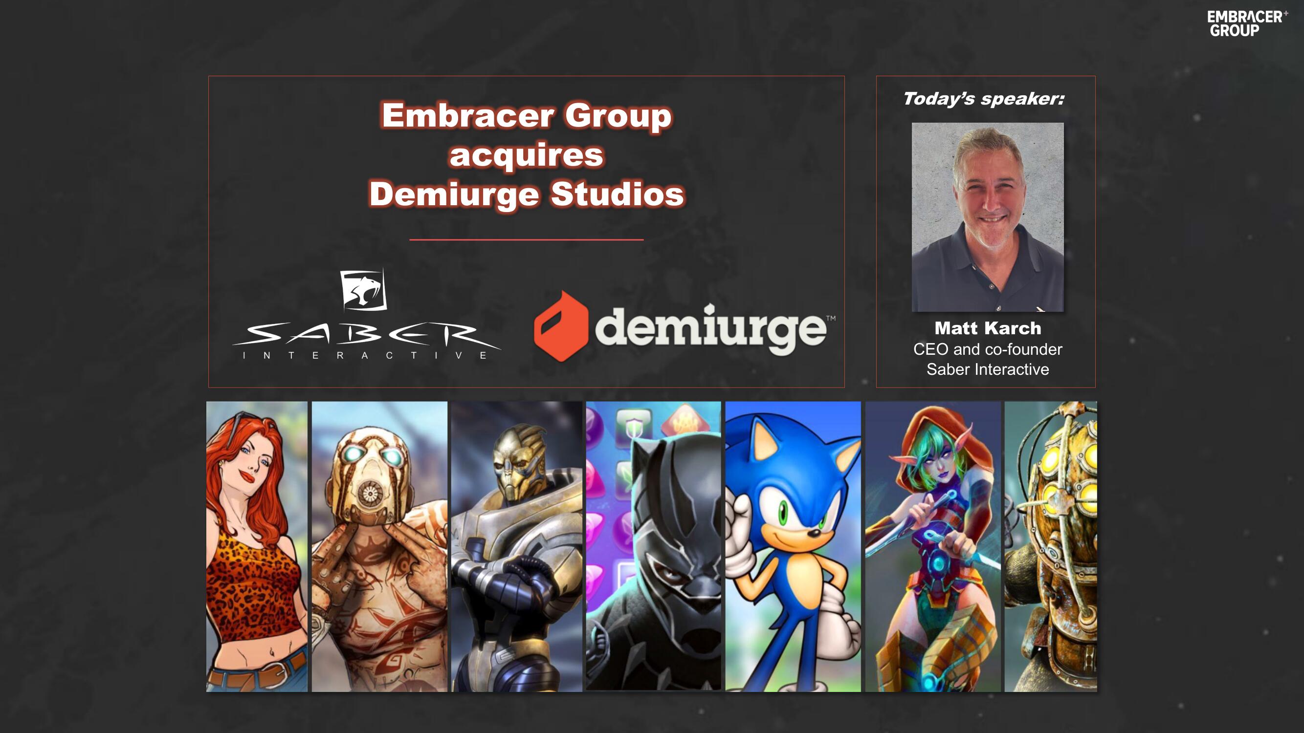 Embracer Group Mergers and Acquisitions Presentation Deck slide image #3