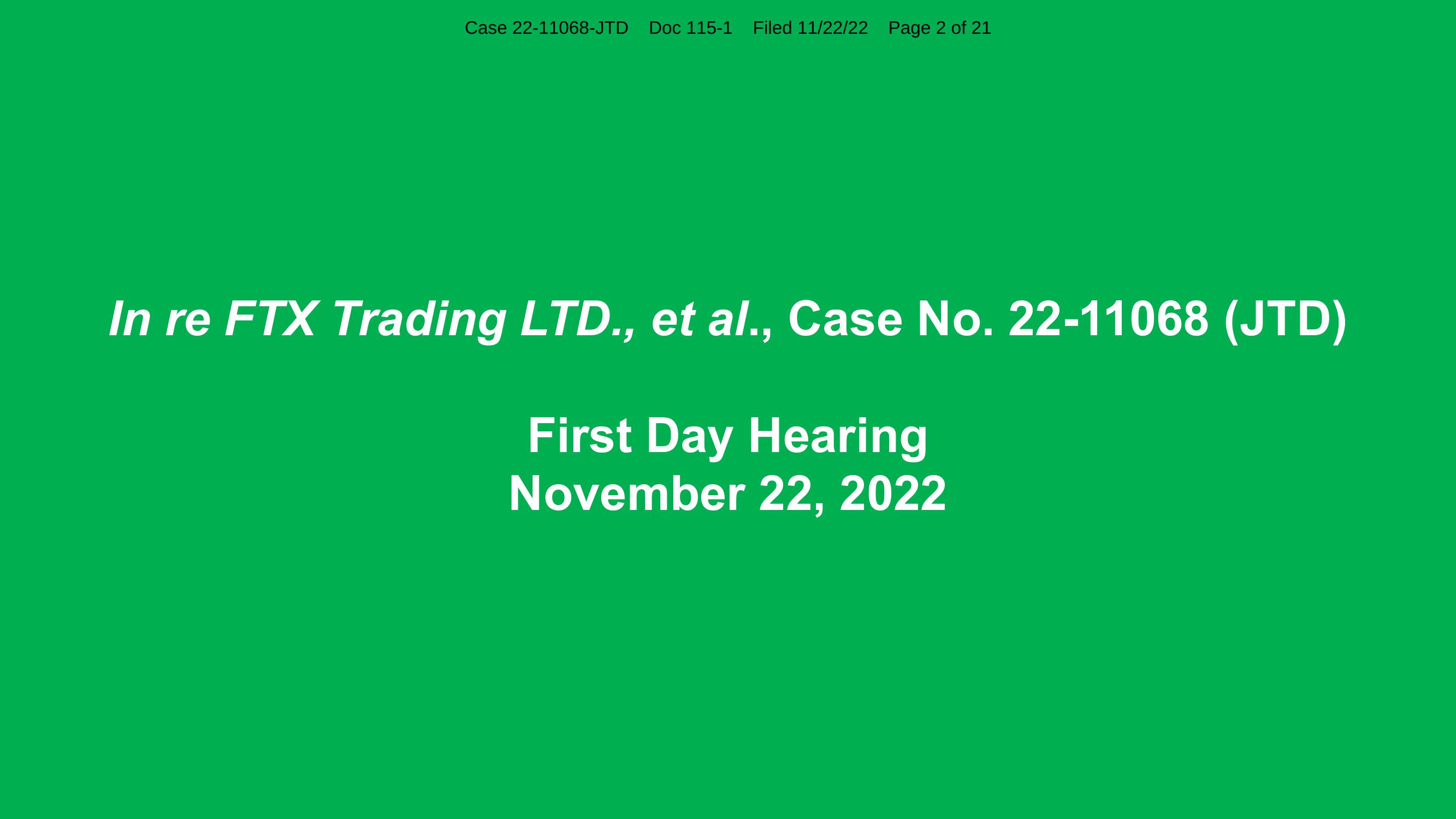 FTX Trading Investor Conference Presentation Deck slide image #1
