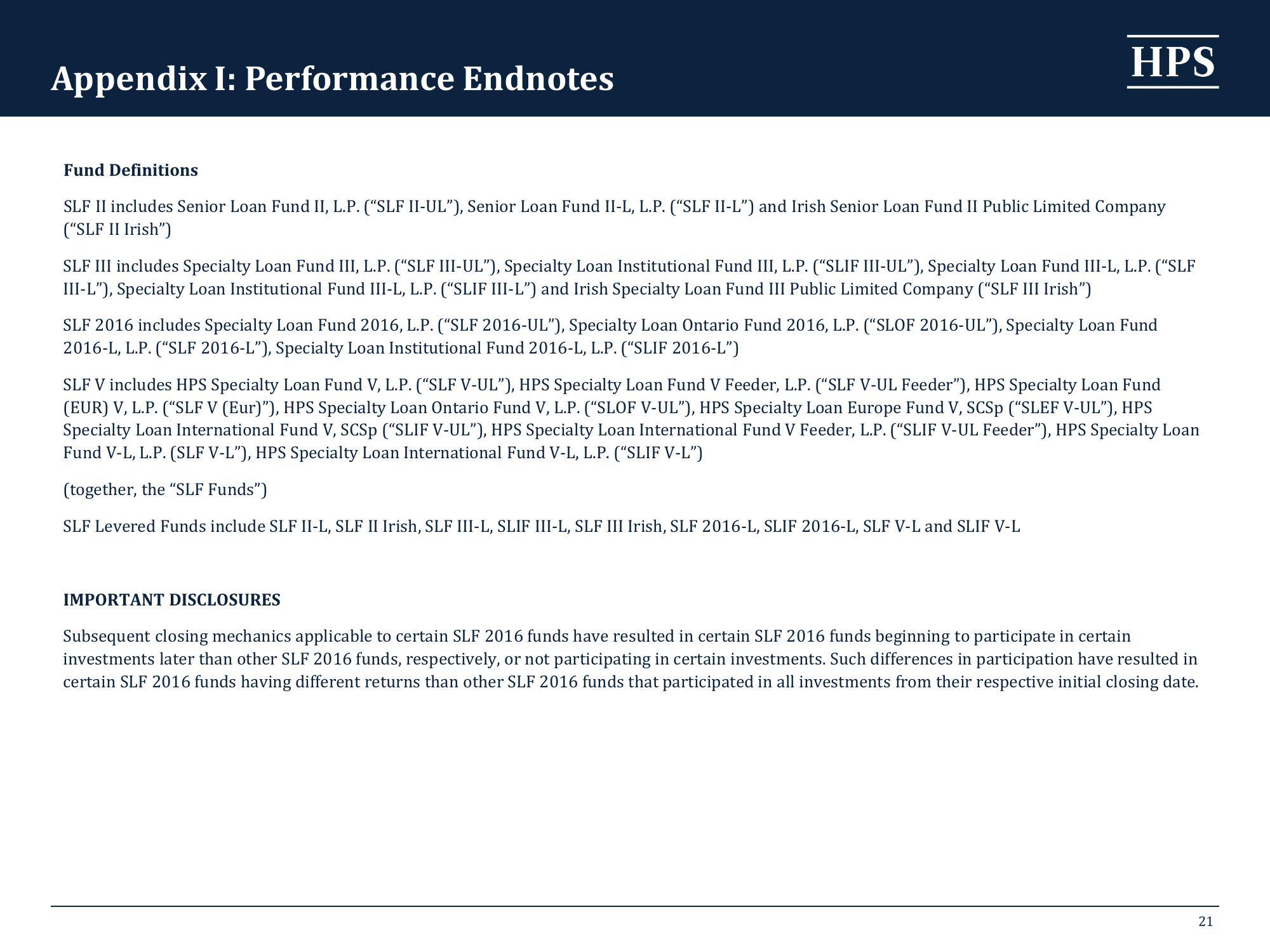 HPS Specialty Loan Fund VI slide image #21