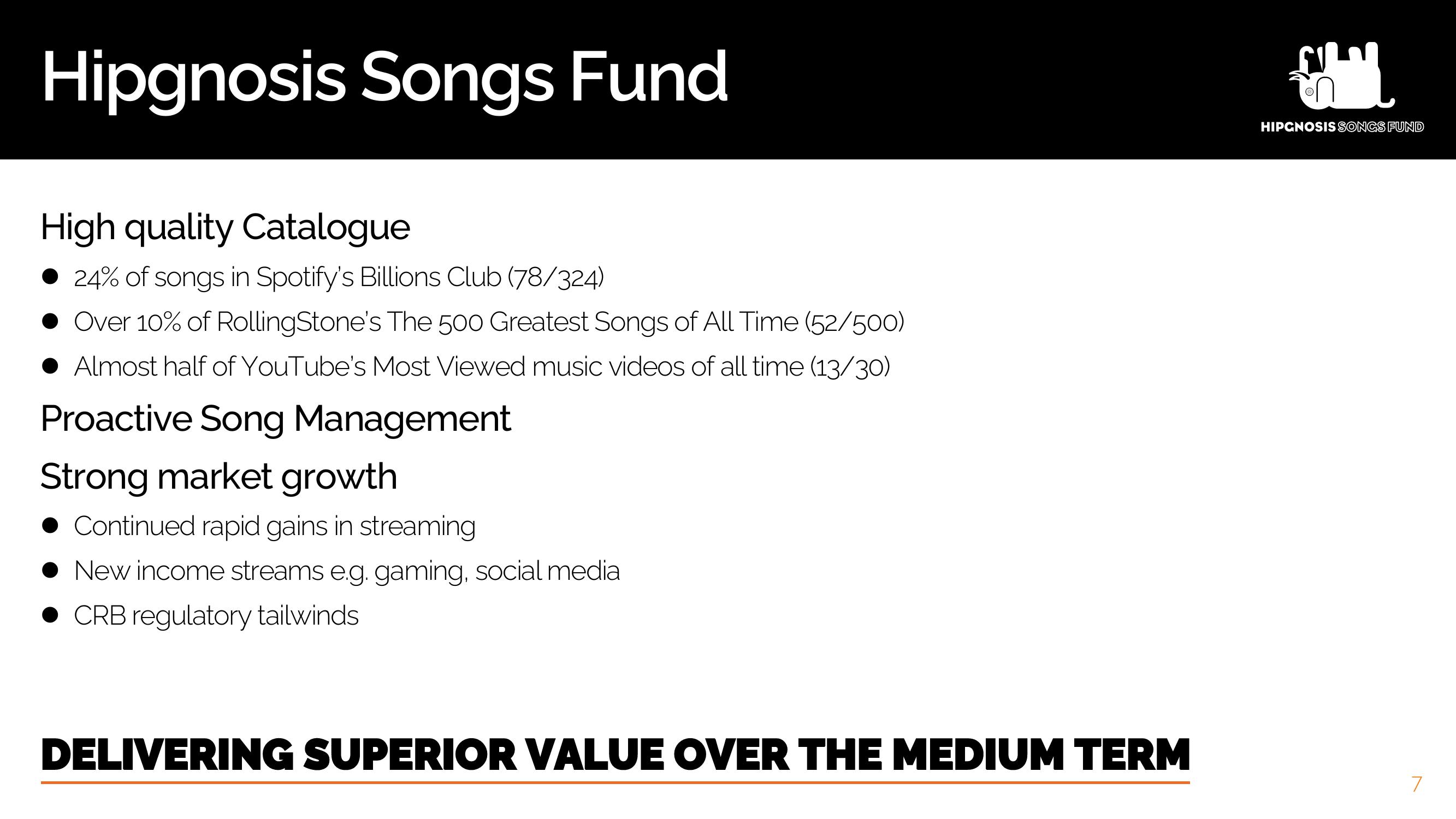 Hipgnosis Songs Fund Results Presentation Deck slide image #8