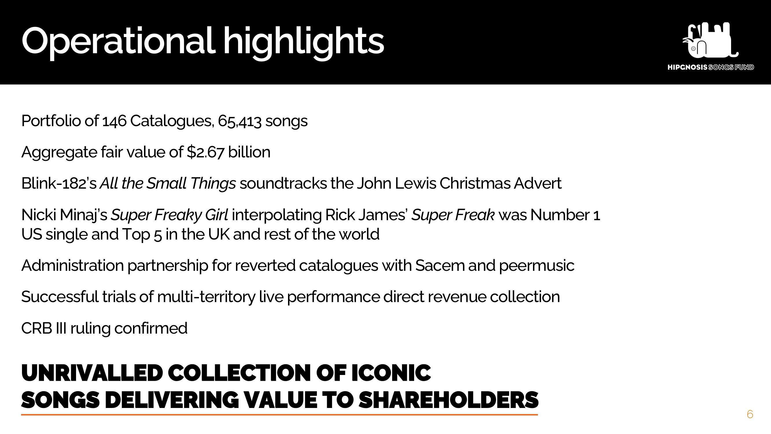 Hipgnosis Songs Fund Results Presentation Deck slide image #7