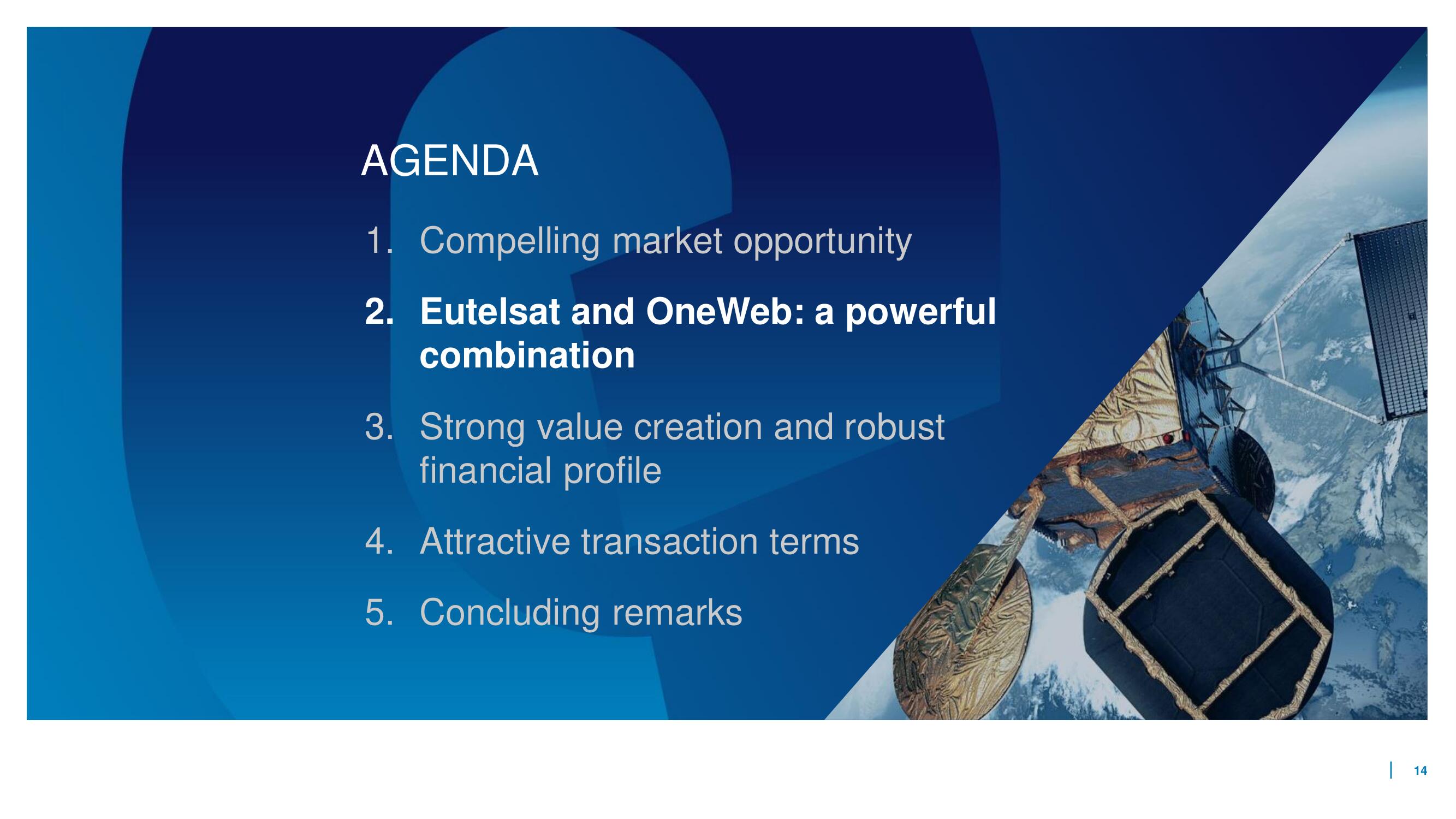 Eutelsat Mergers and Acquisitions Presentation Deck slide image #14