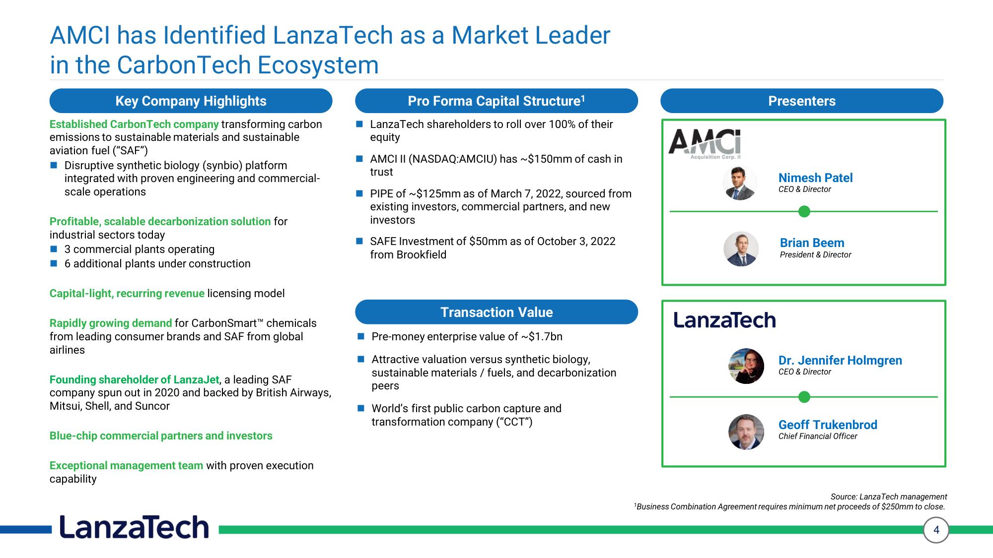 LanzaTech SPAC Presentation Deck slide image #4