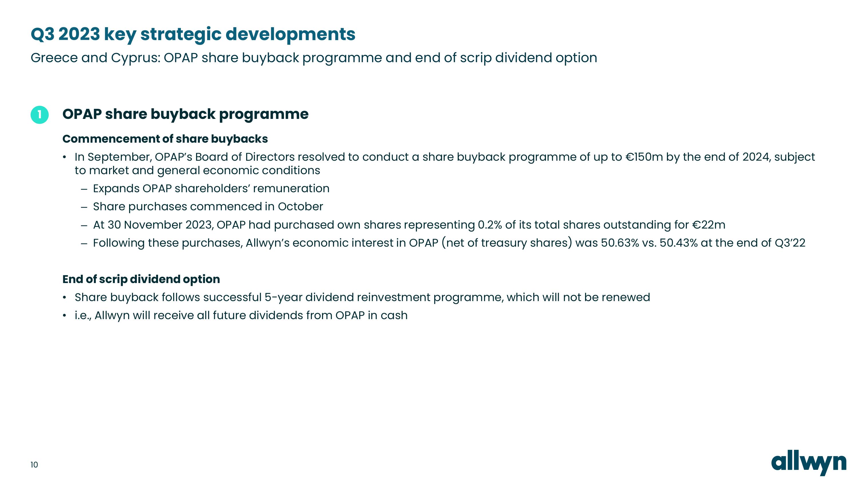 Allwyn Results Presentation Deck slide image #10