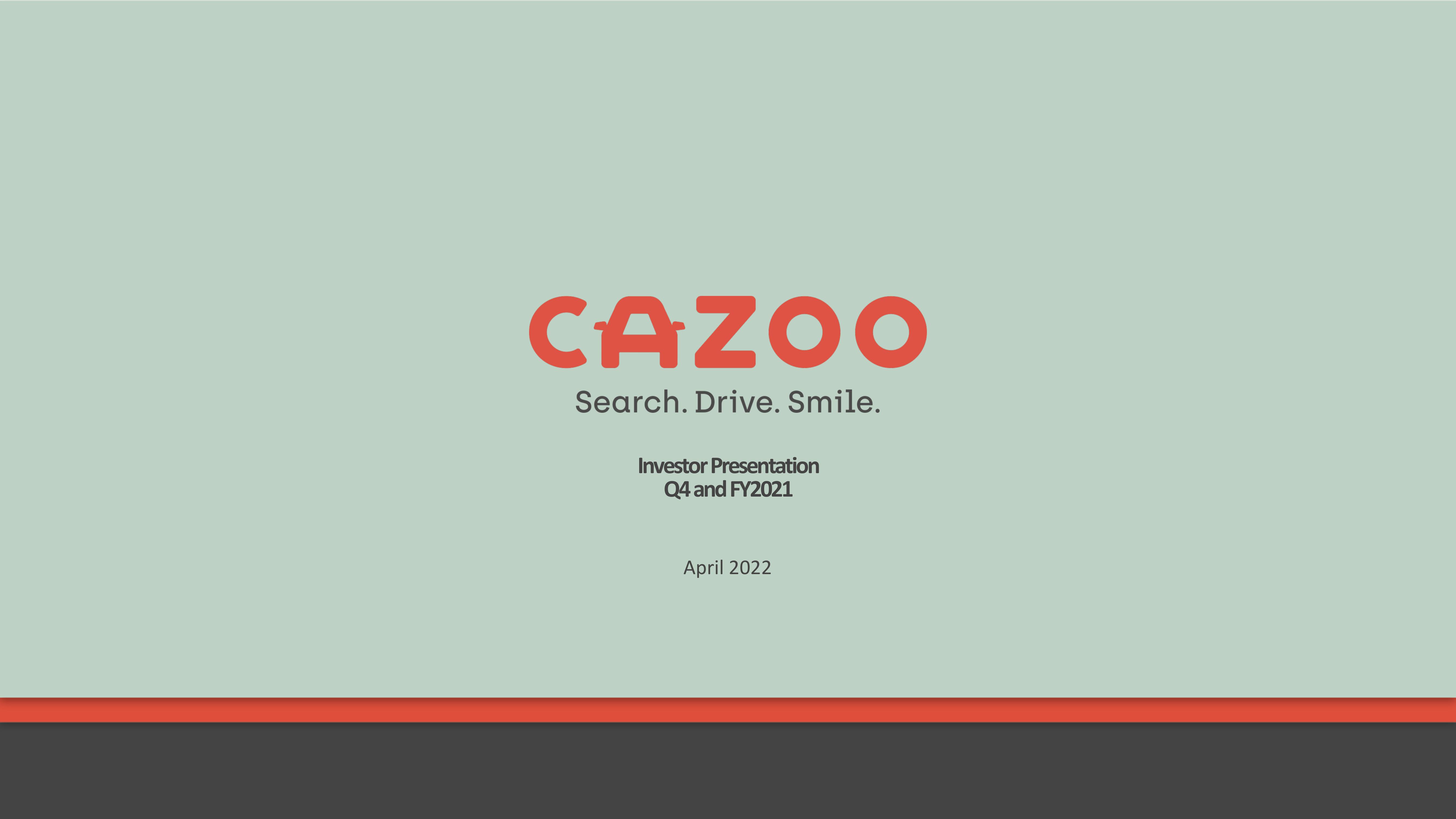 Cazoo Results Presentation Deck image