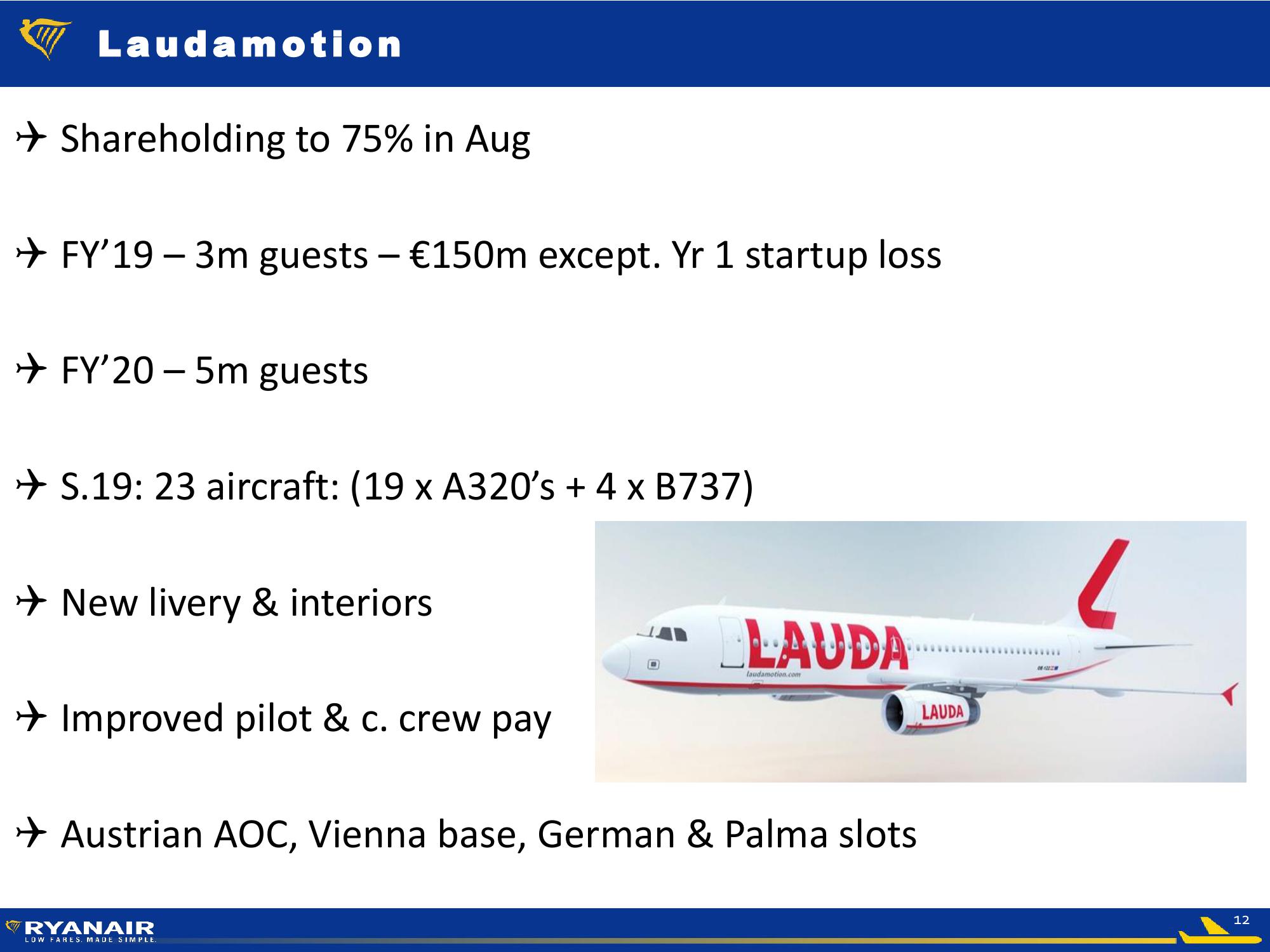 Ryanair FY19 Half Year slide image #12