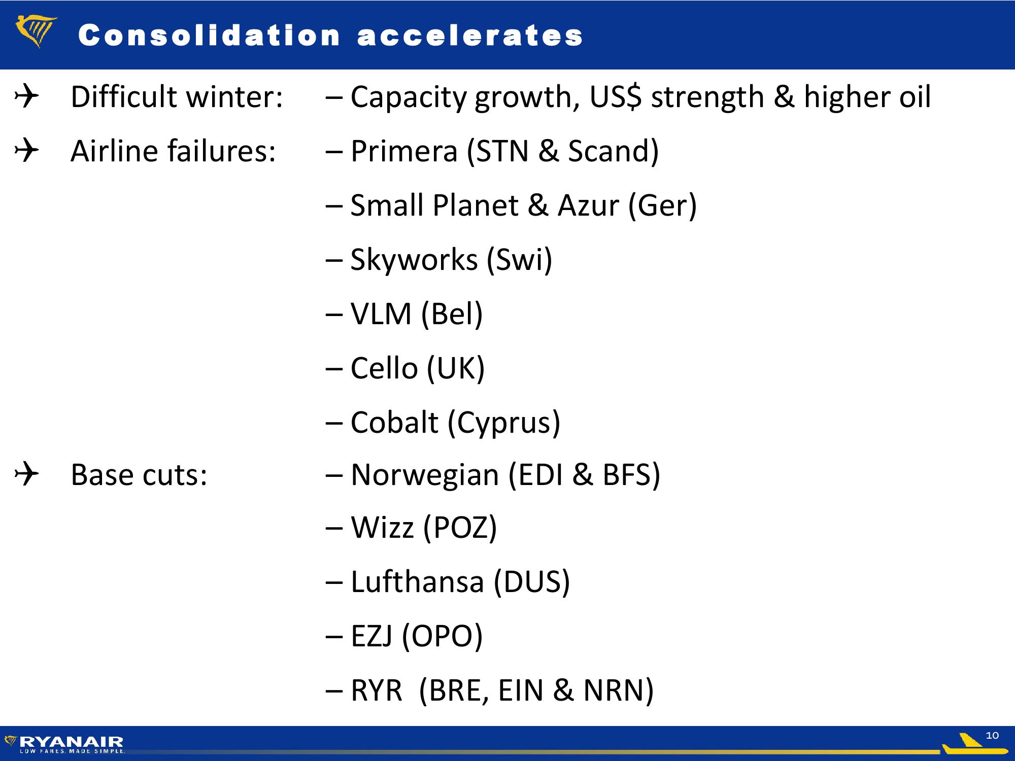 Ryanair FY19 Half Year slide image #10