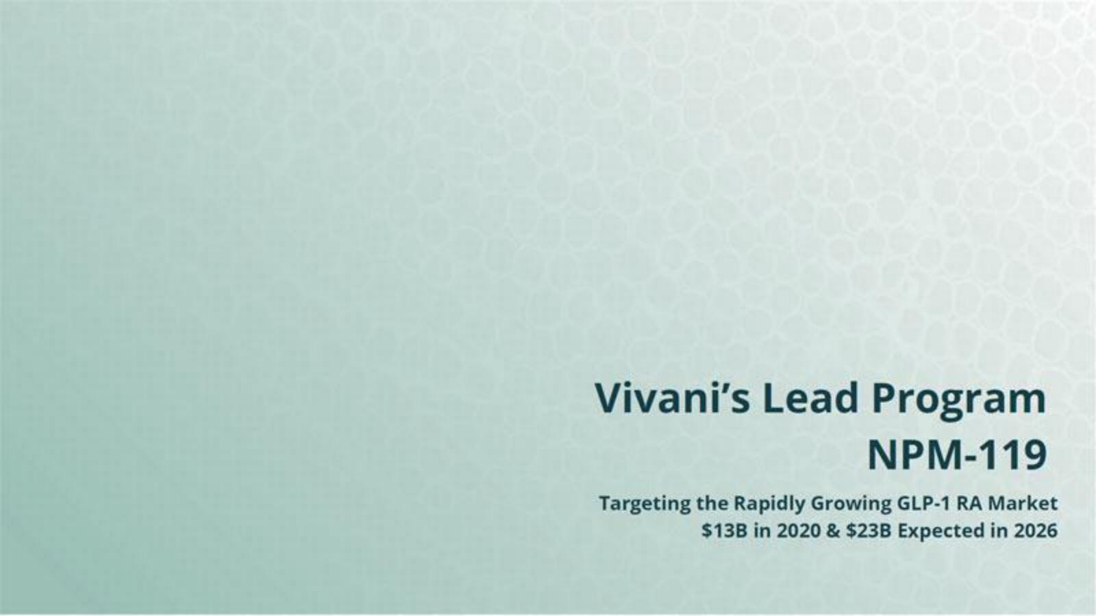 Vivani Medical Mergers and Acquisitions Presentation Deck slide image #10