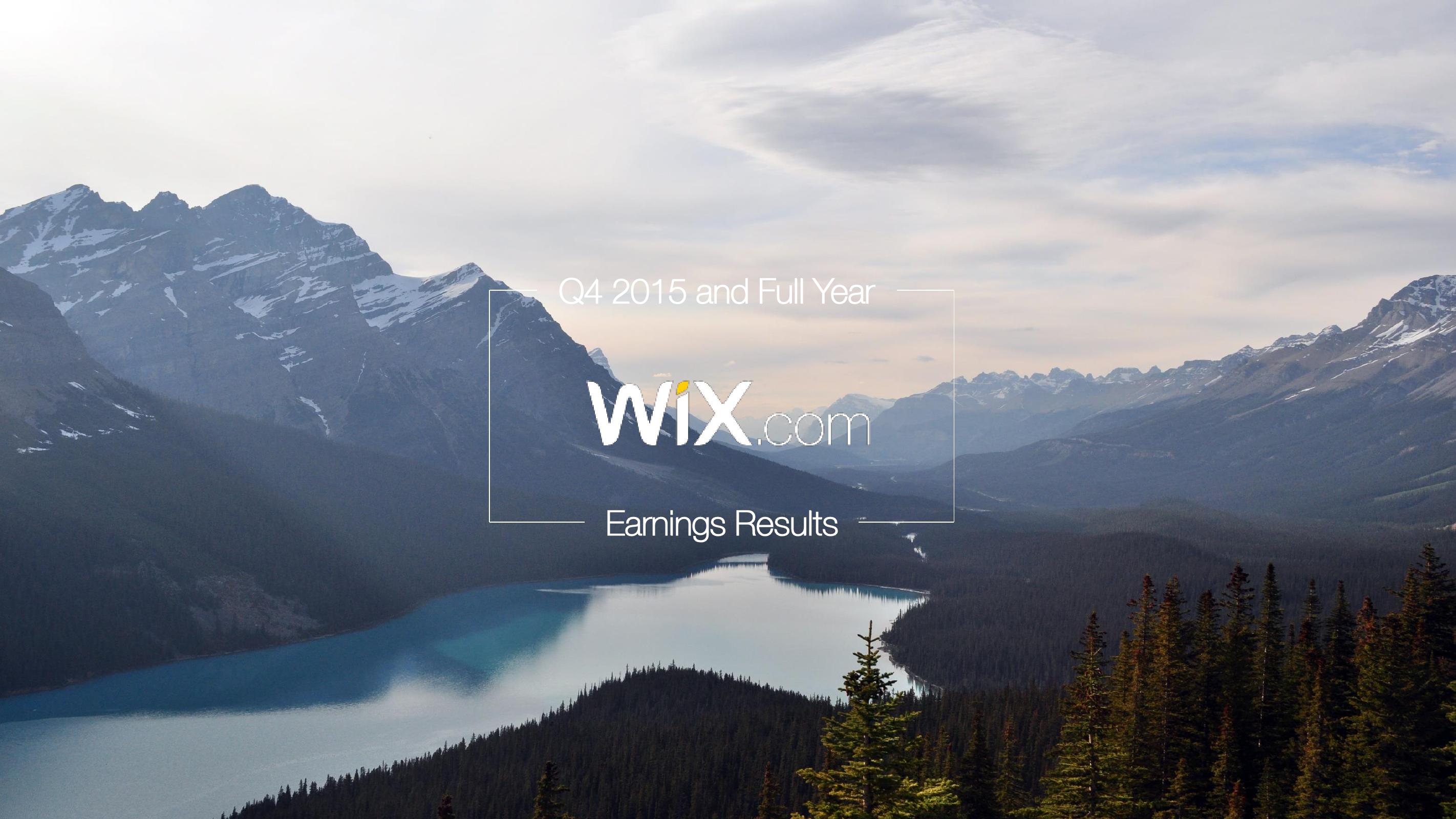 Wix Results Presentation Deck image