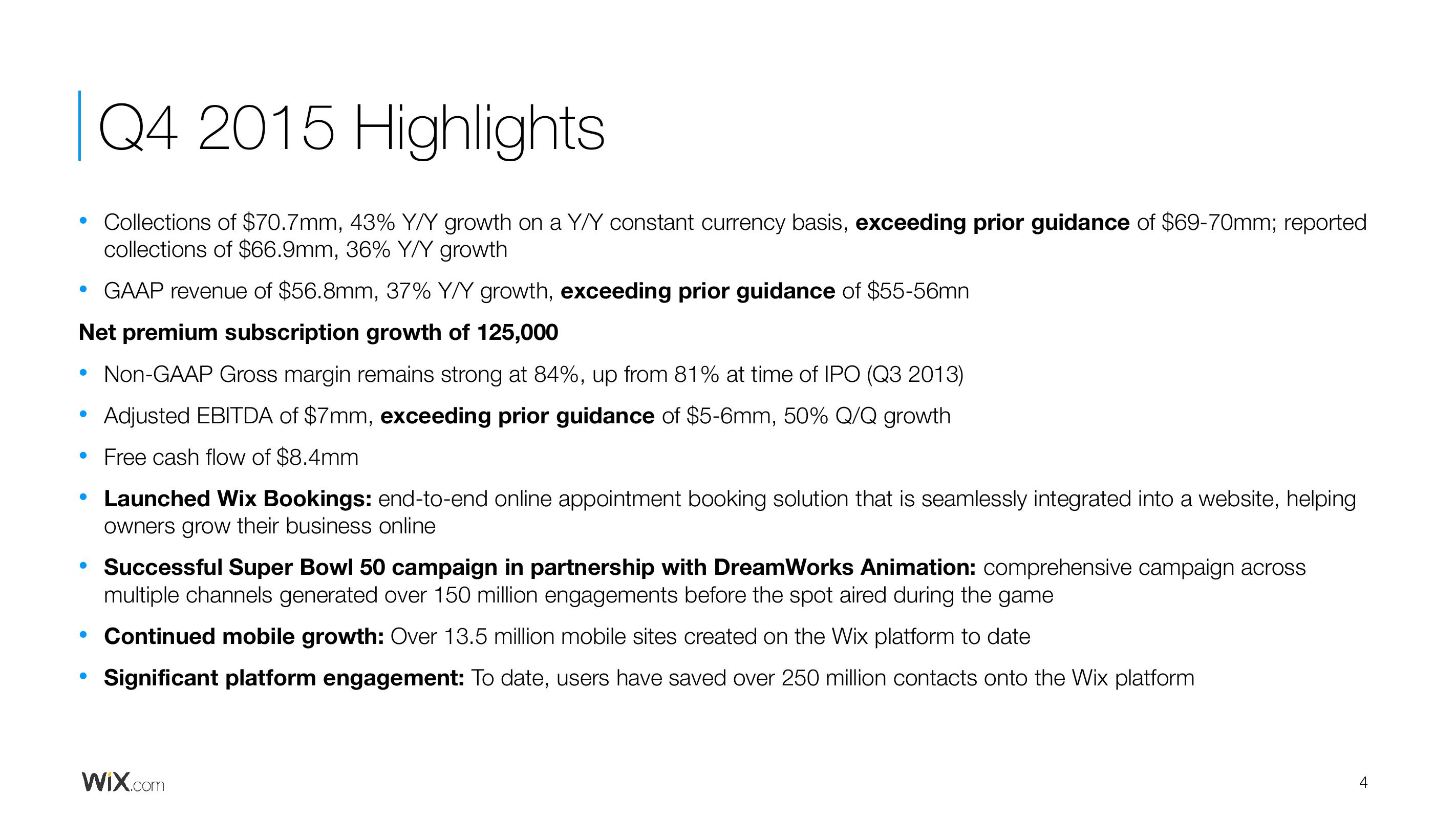 Wix Results Presentation Deck slide image #4