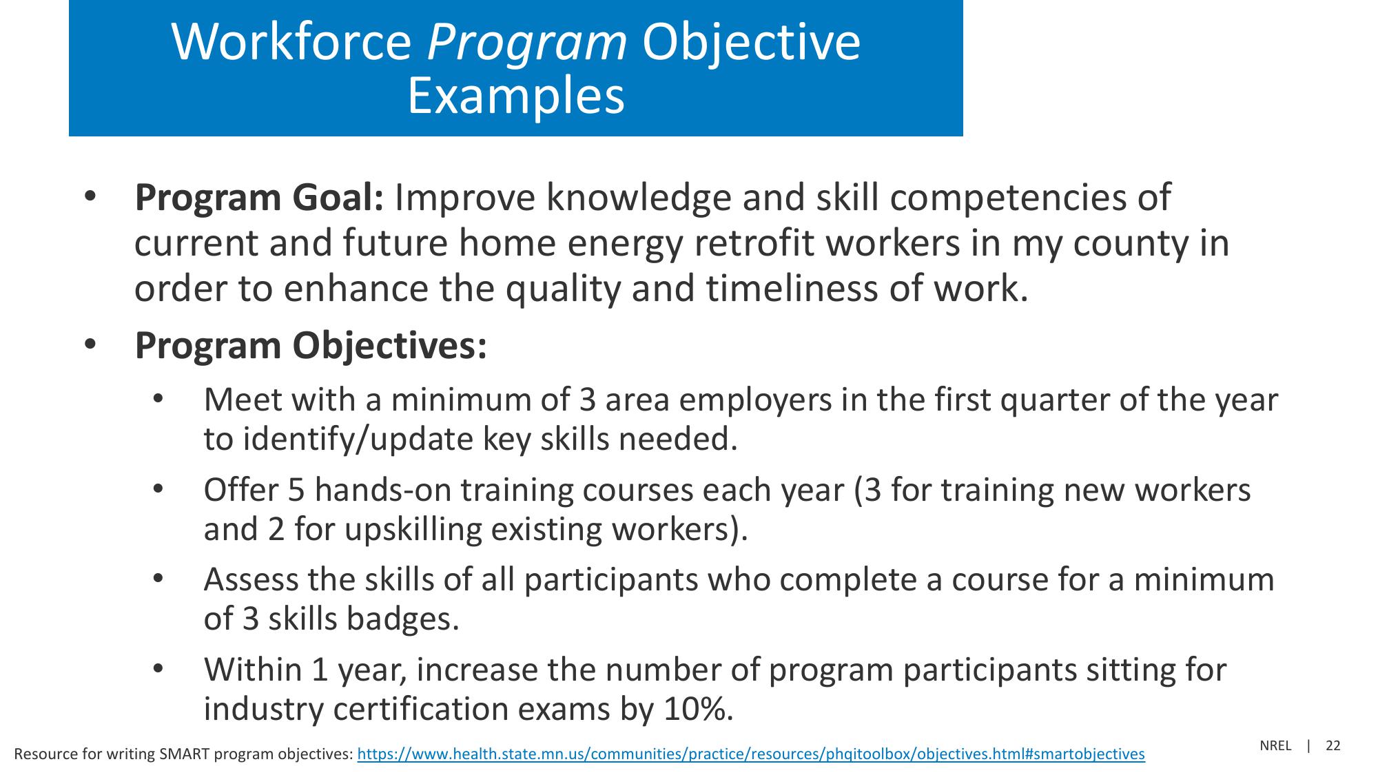 Workforce Program Design and Evaluation slide image #22