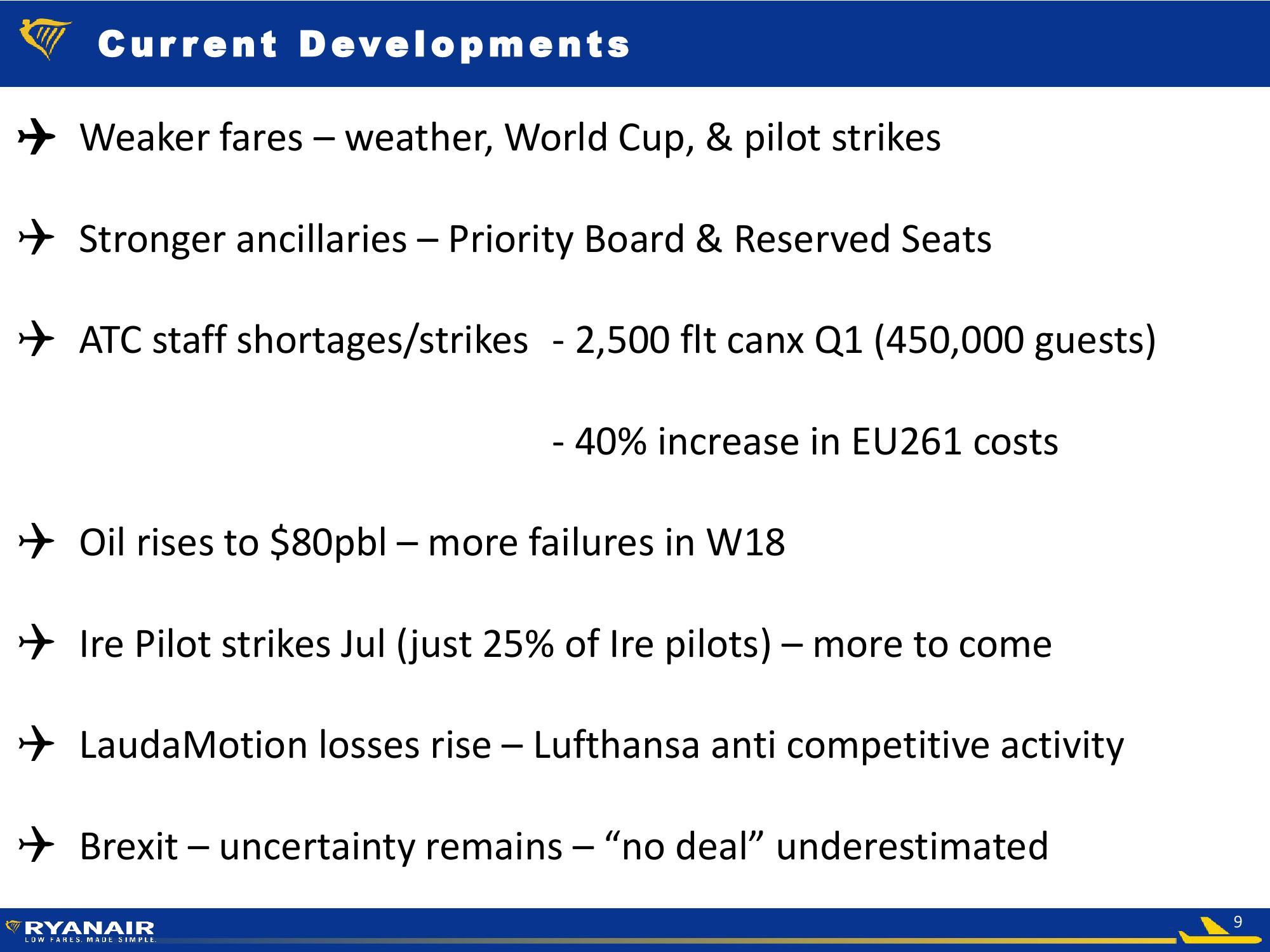 Ryanair Q1 Results – July 2018  slide image #9