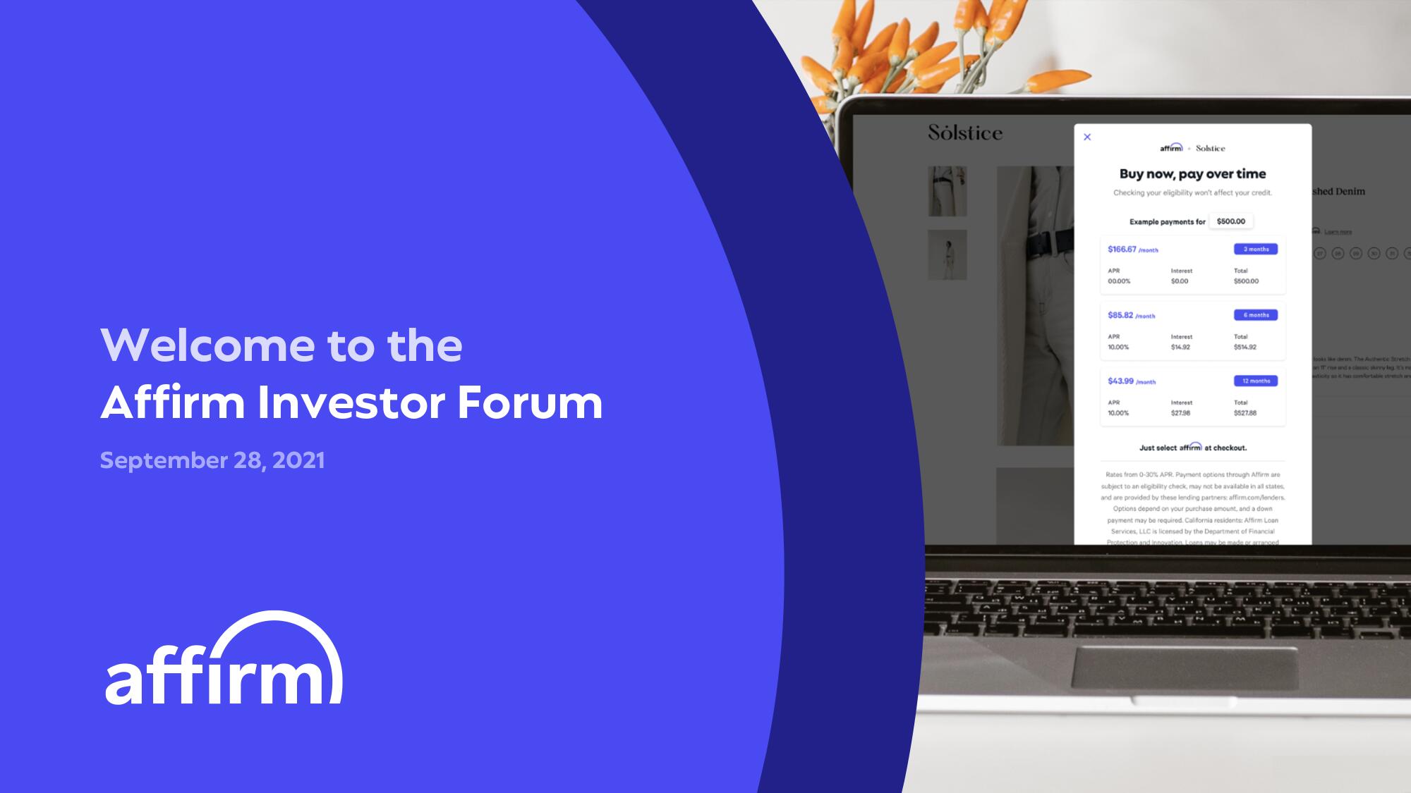 Affirm Investor Day Presentation Deck image