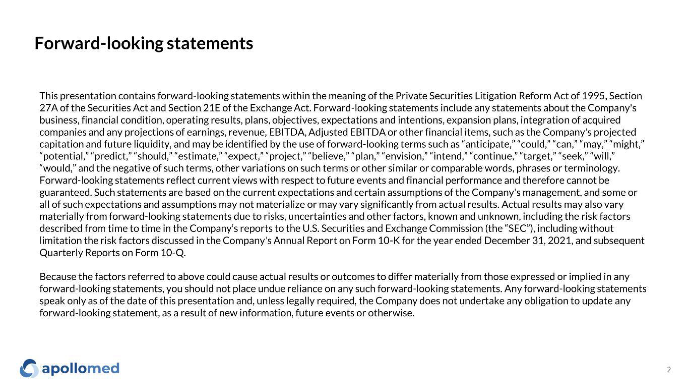 Apollo Medical Holdings Investor Presentation Deck slide image #2