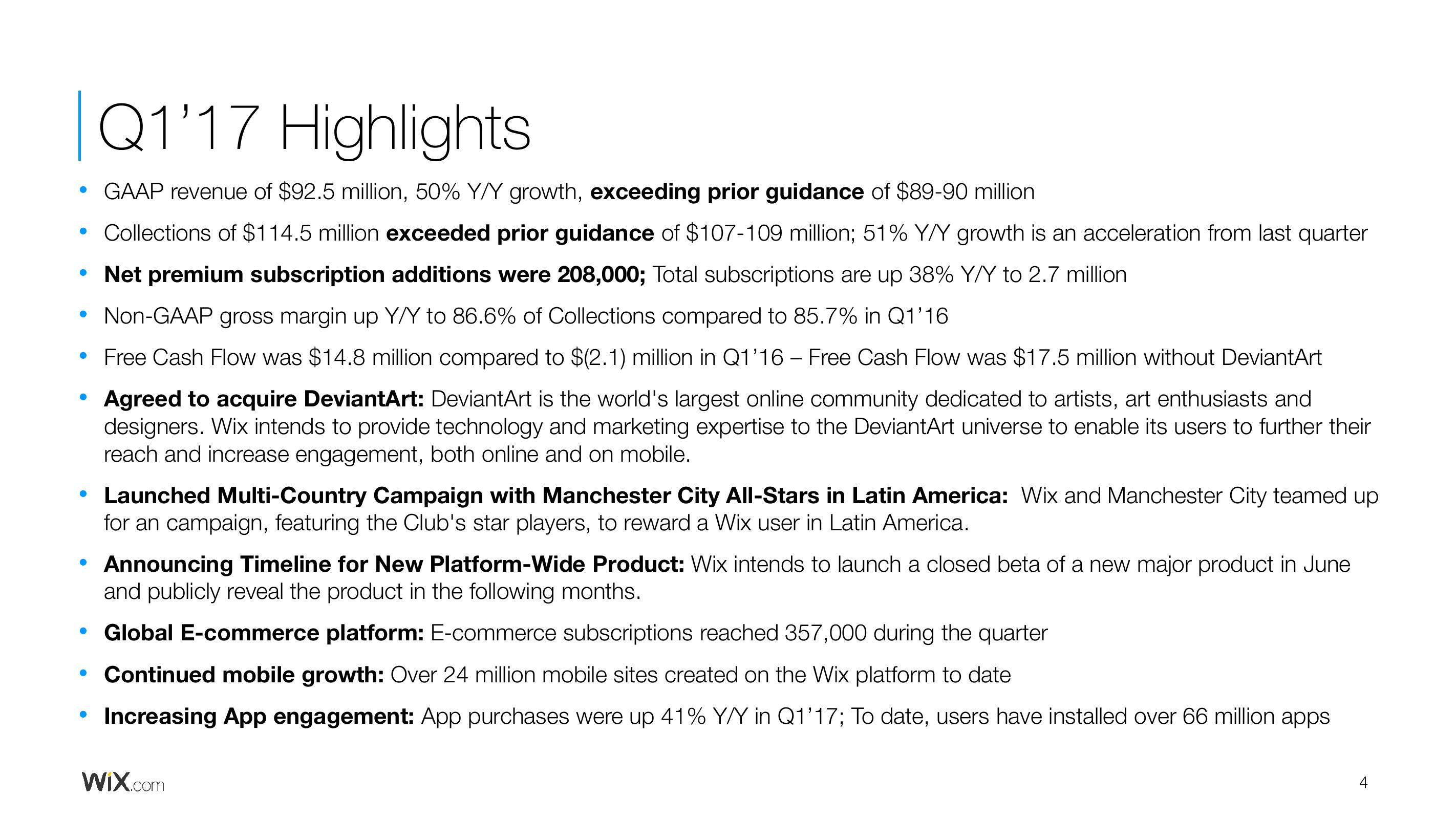 Wix Results Presentation Deck slide image #4