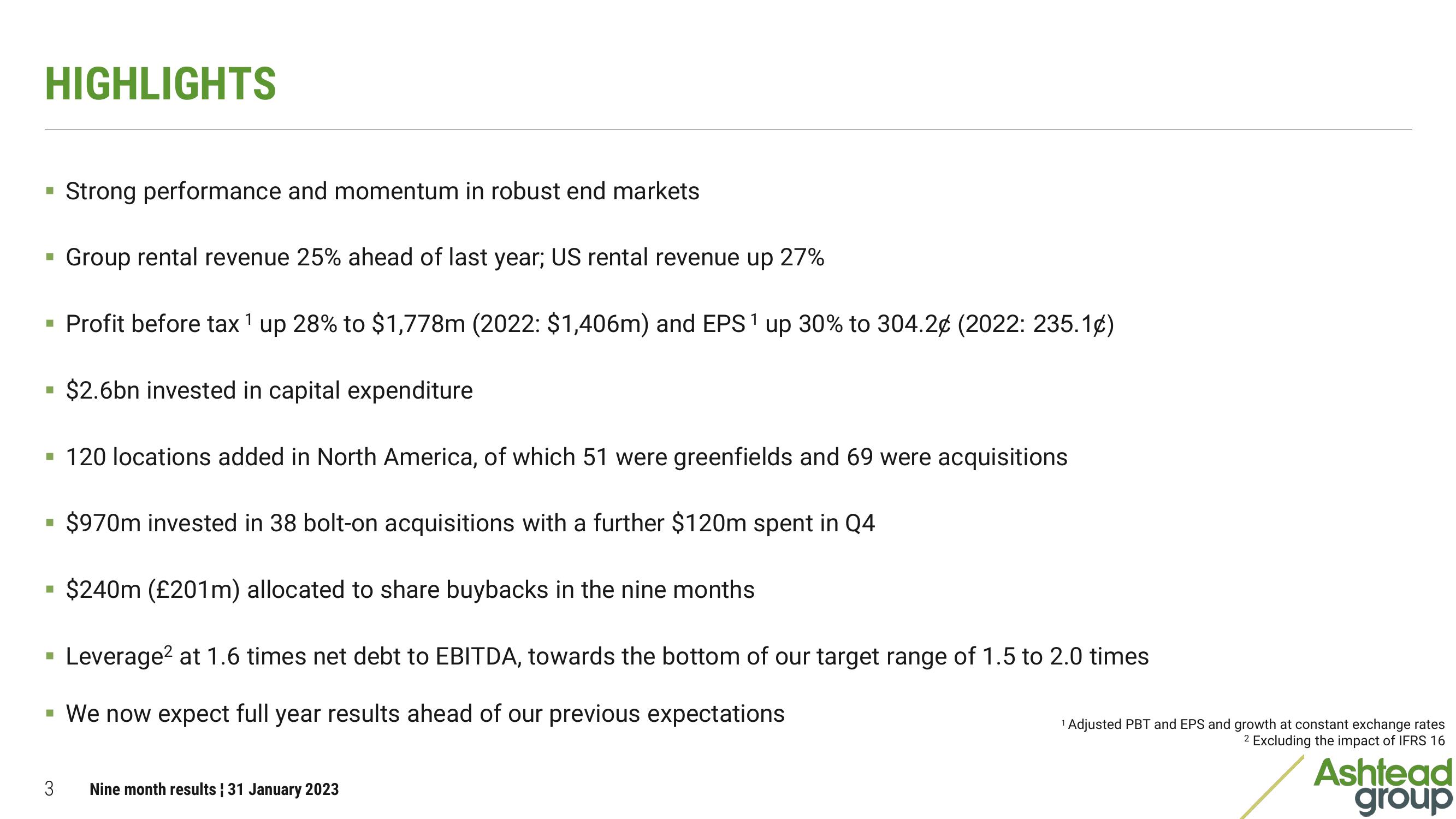 Ashtead Group Results Presentation Deck slide image #3