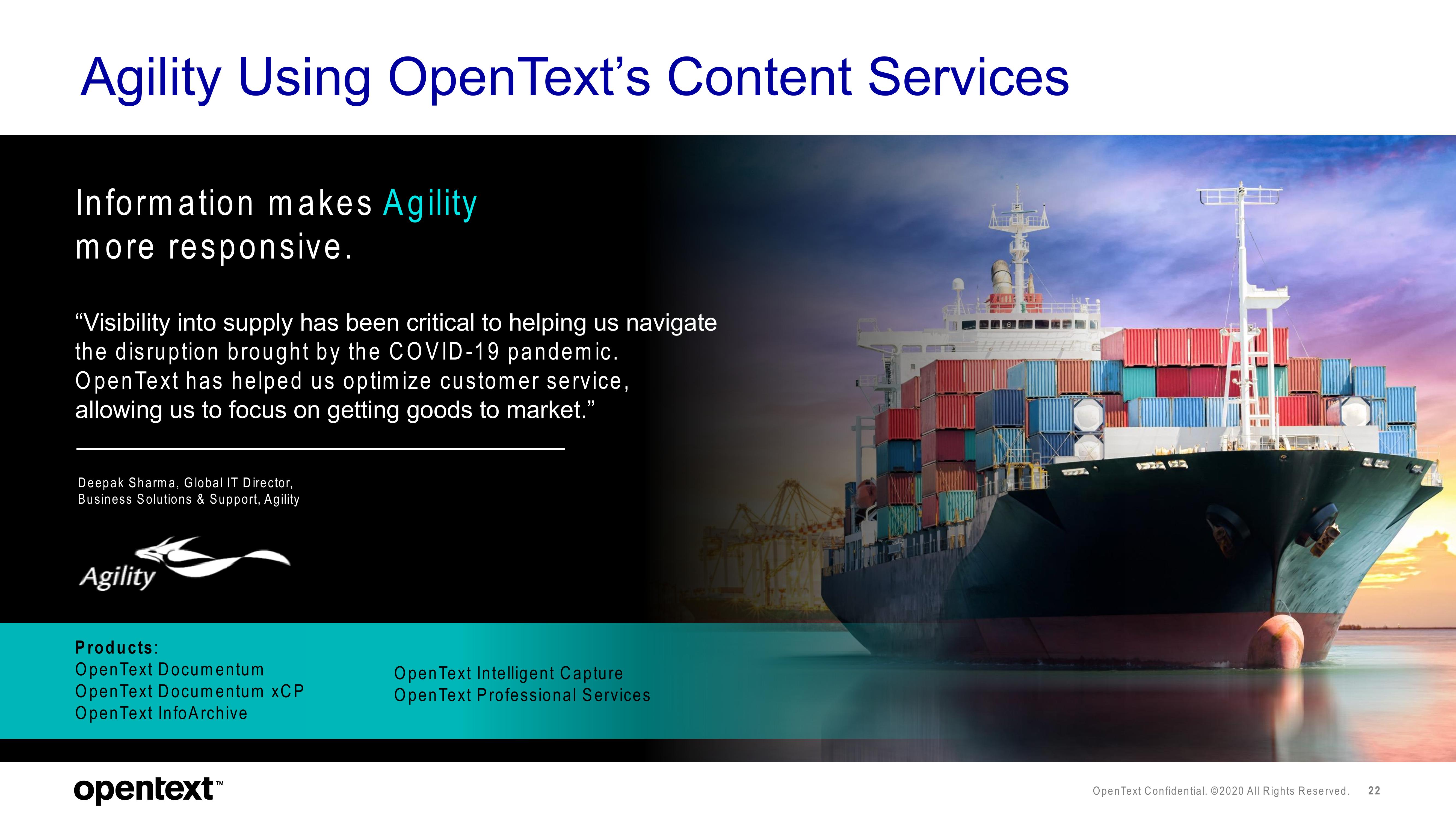 OpenText Investor Presentation Deck slide image #22