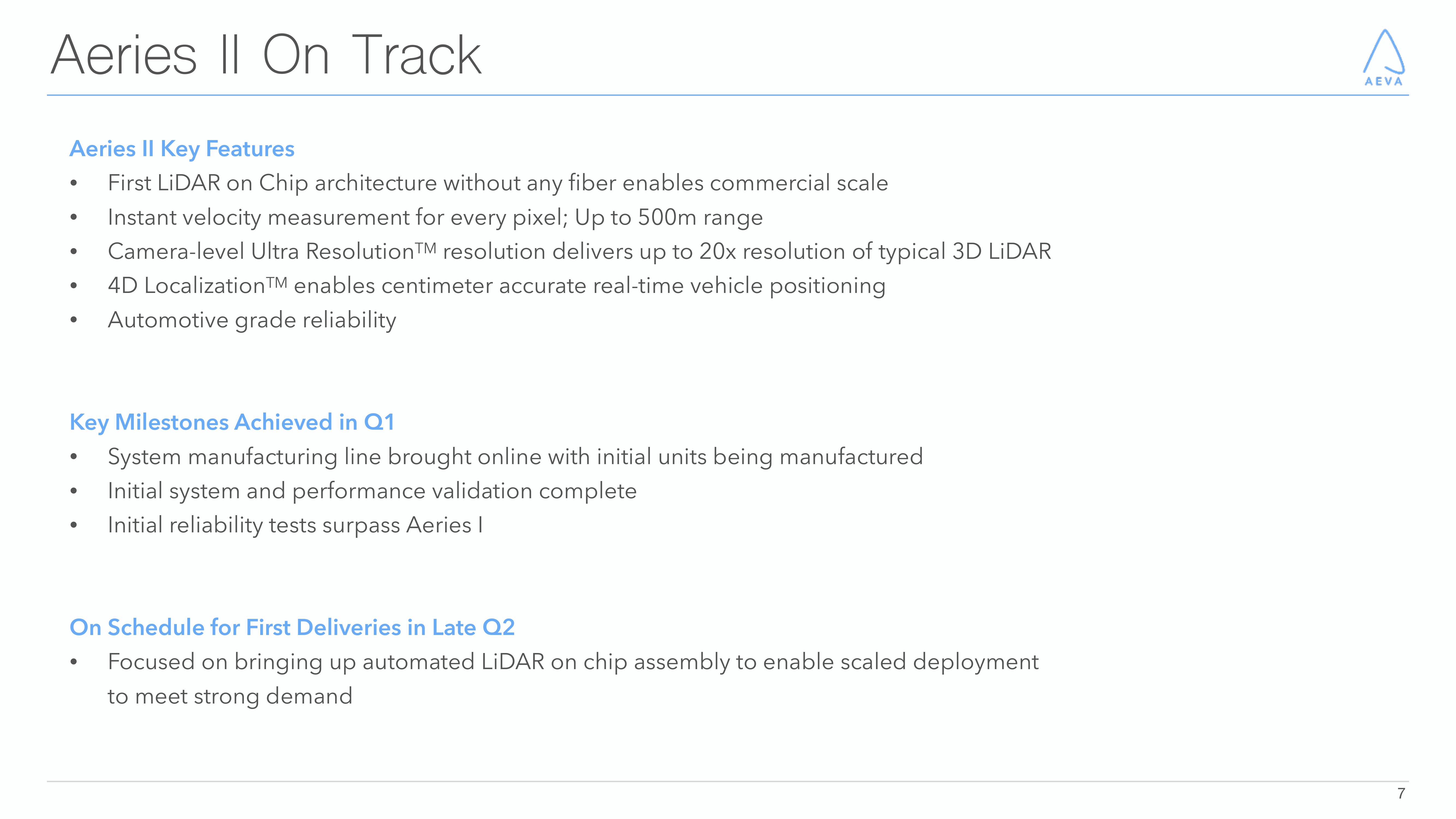 Aeva Results Presentation Deck slide image #7