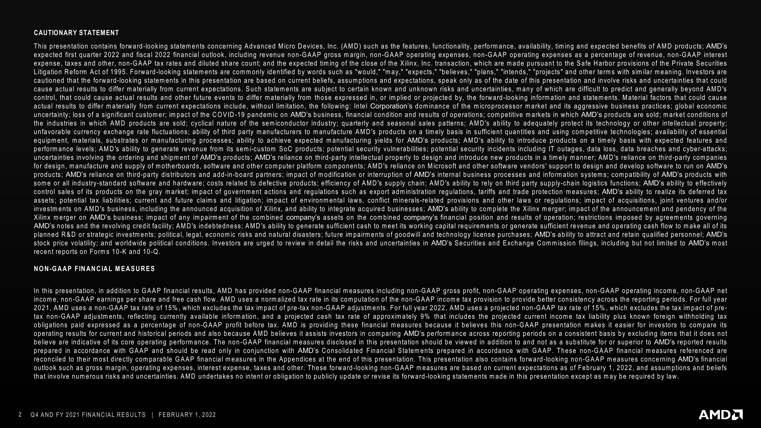 AMD Results Presentation Deck slide image #2