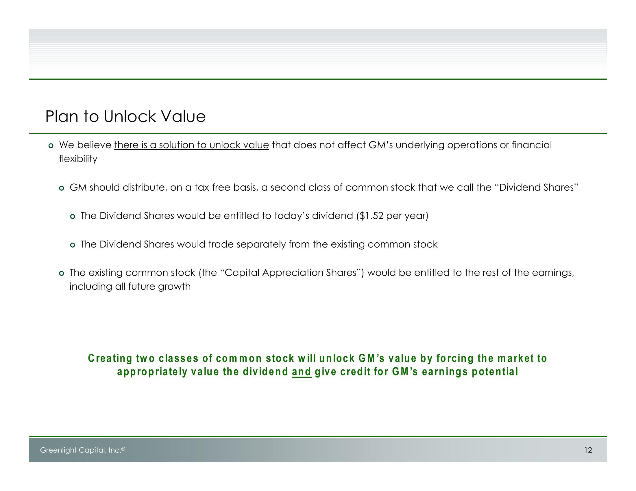 Unlocking Value at GM: Shareholder Presentation slide image #13