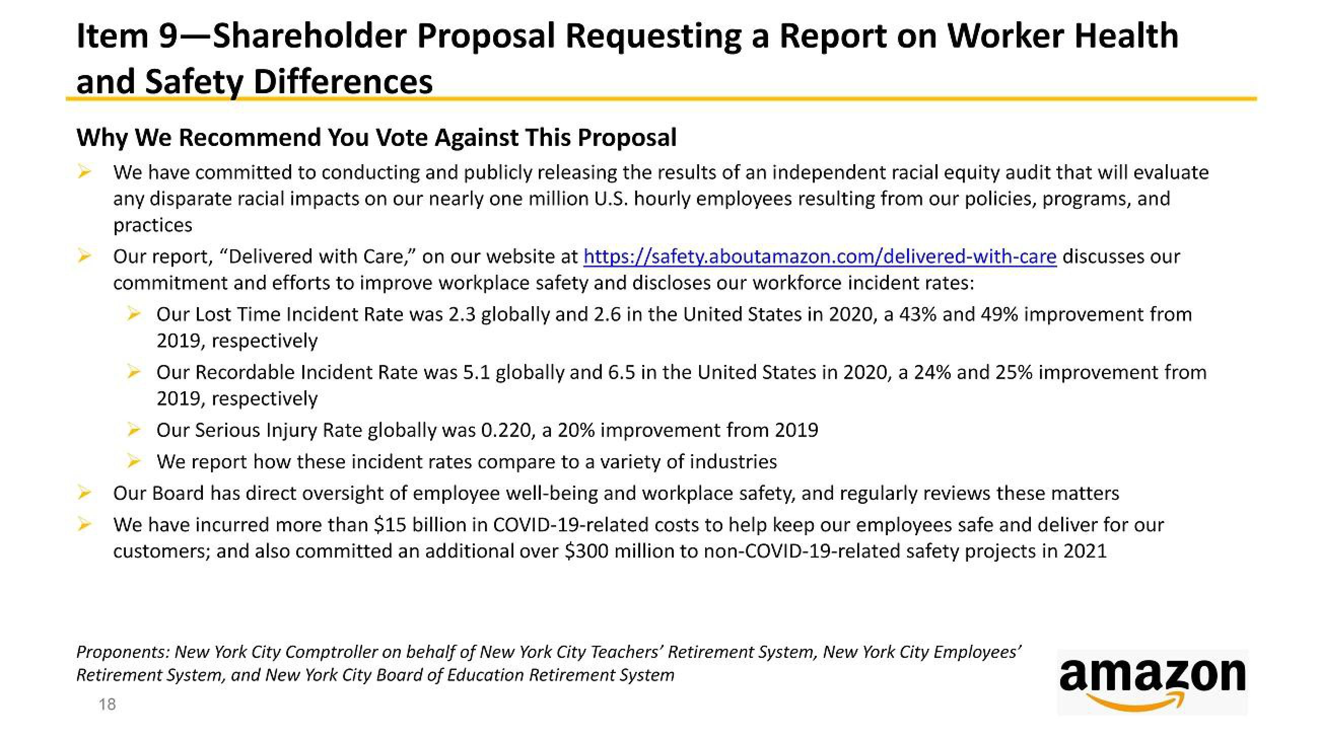 Amazon Shareholder Engagement Presentation Deck slide image #18