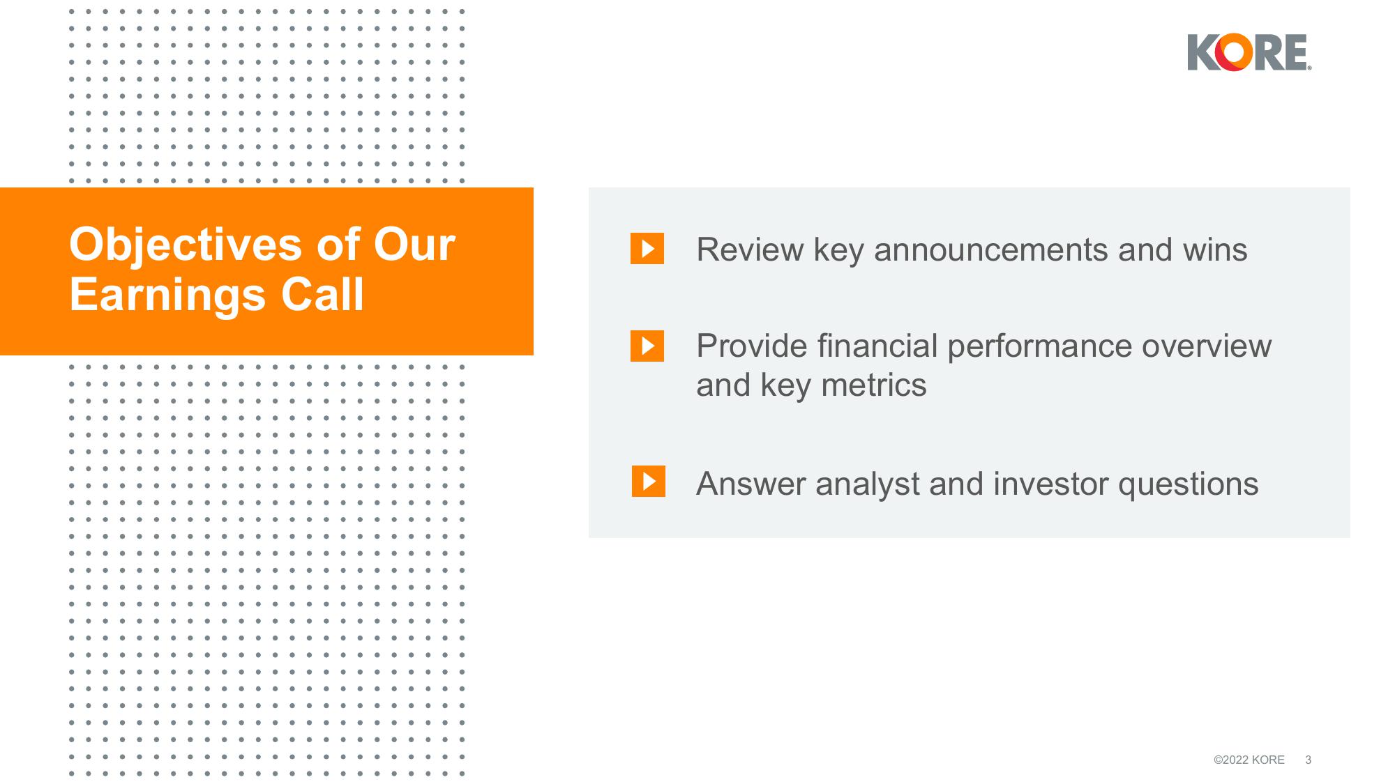 Kore Results Presentation Deck slide image