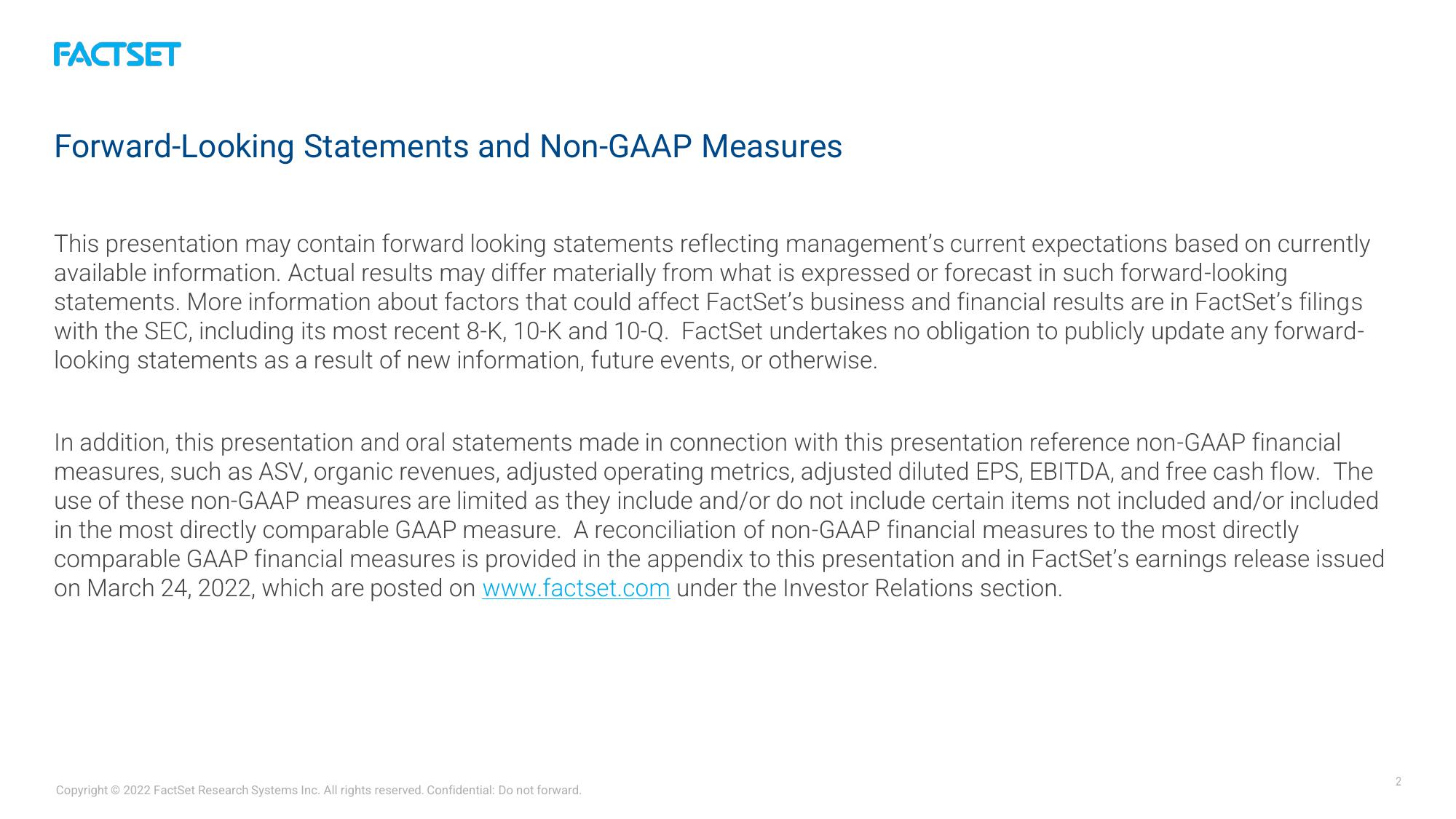 Factset Results Presentation Deck slide image #2