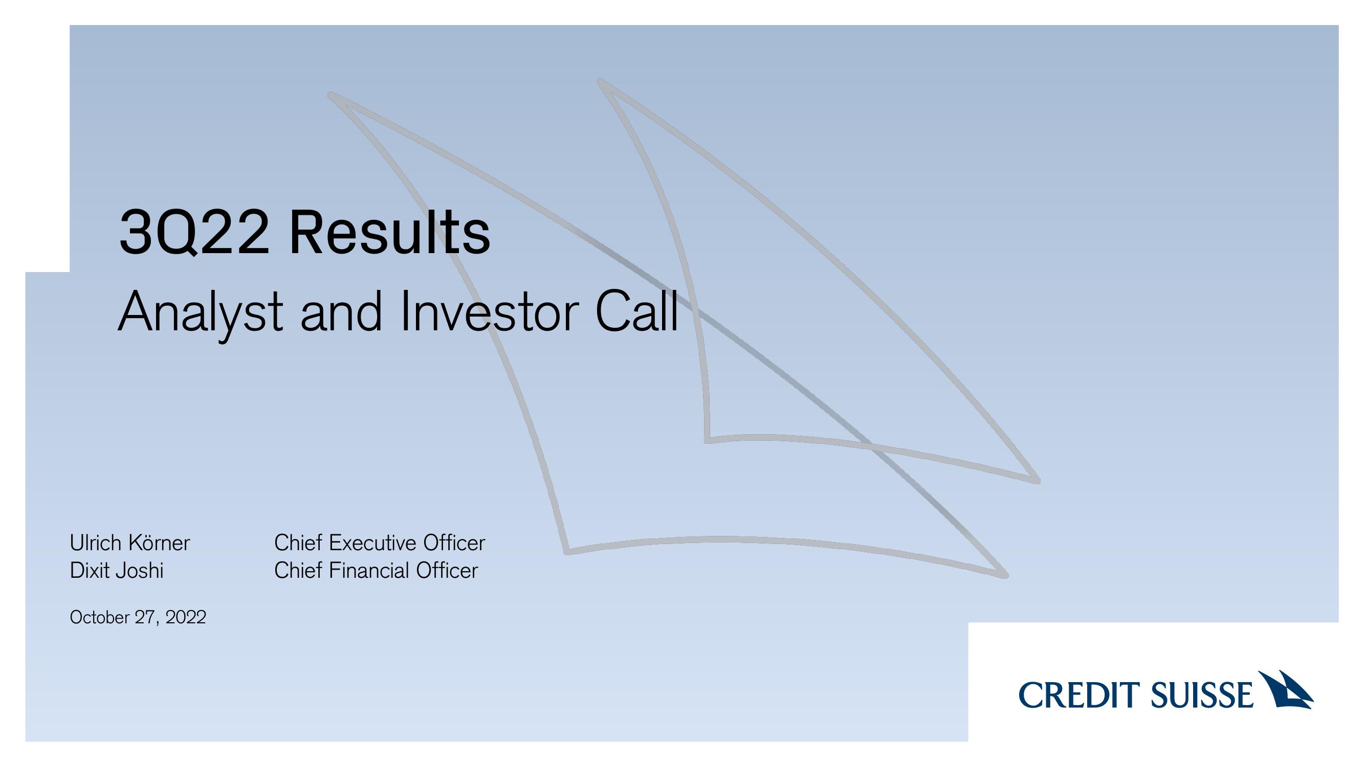 Credit Suisse Results Presentation Deck image