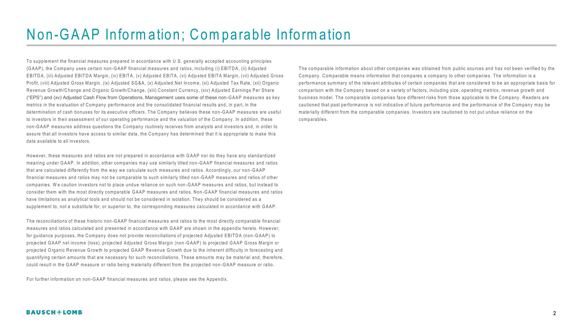 Bausch+Lomb Results Presentation Deck slide image #3