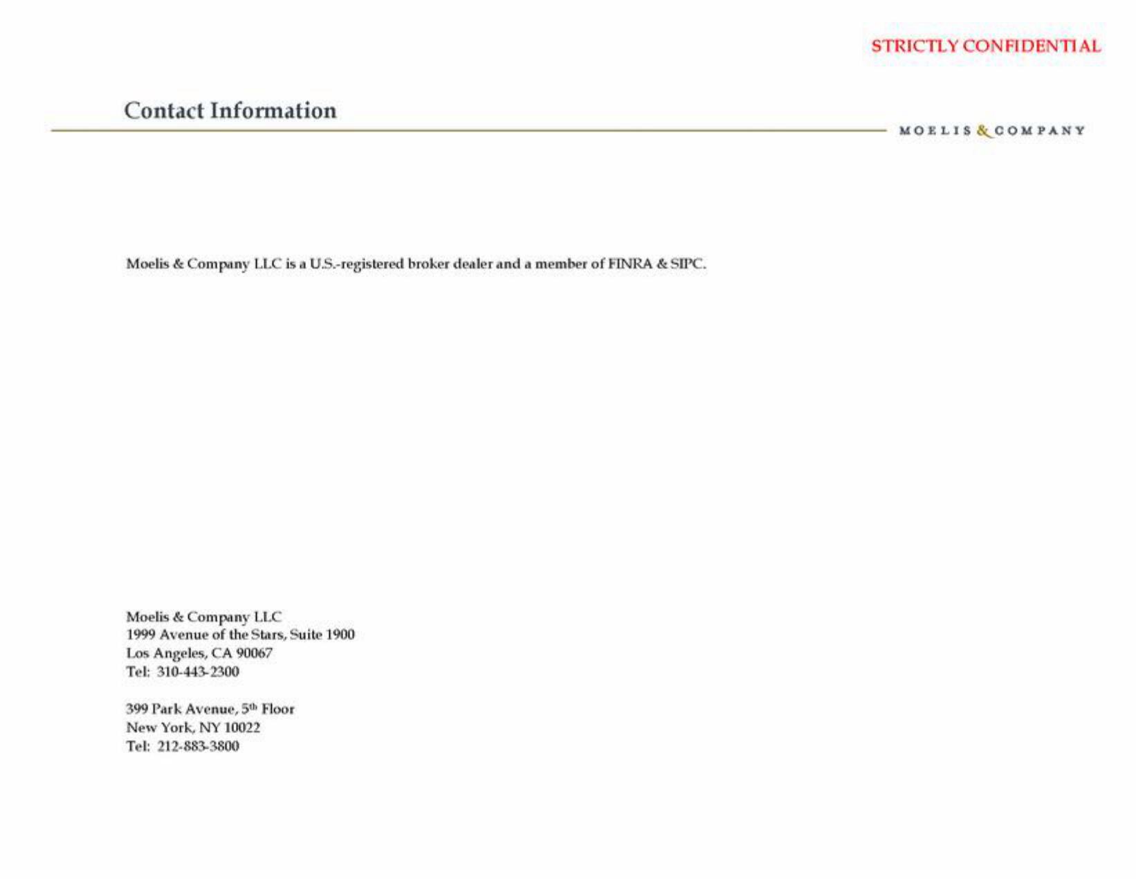 Moelis & Company Investment Banking Pitch Book slide image #40