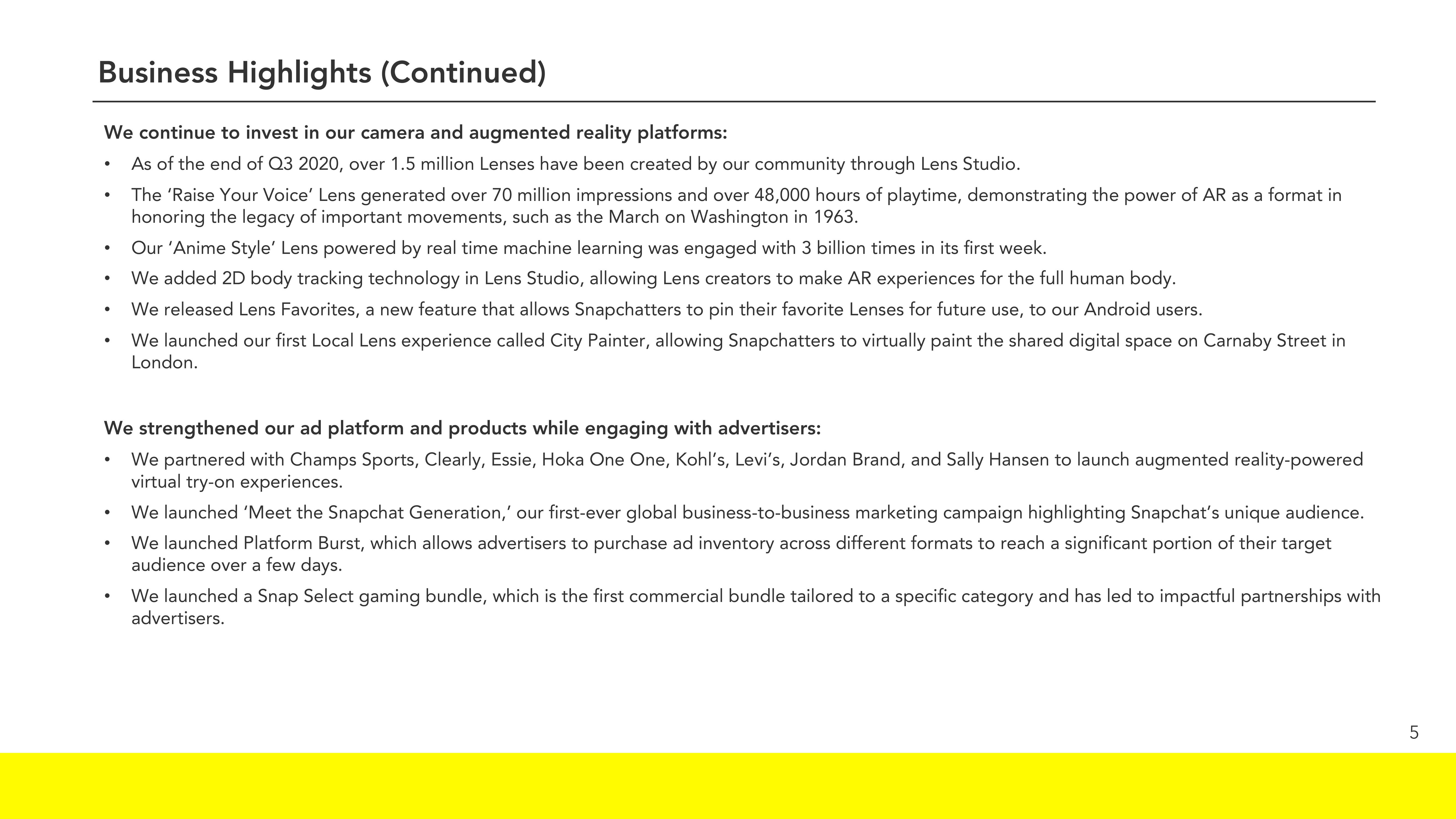 Snap Inc Results Presentation Deck slide image #5