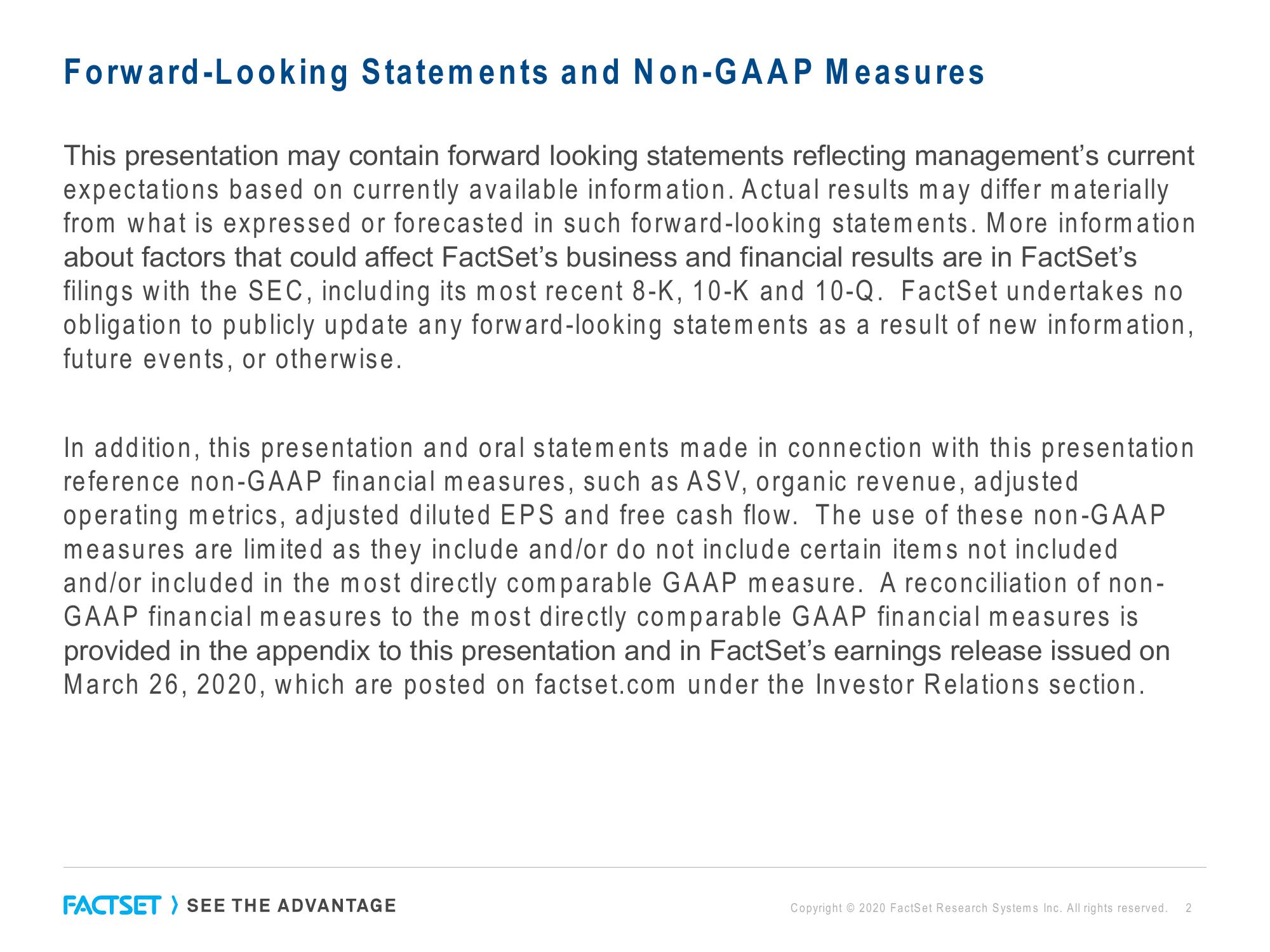 Factset Results Presentation Deck slide image #2