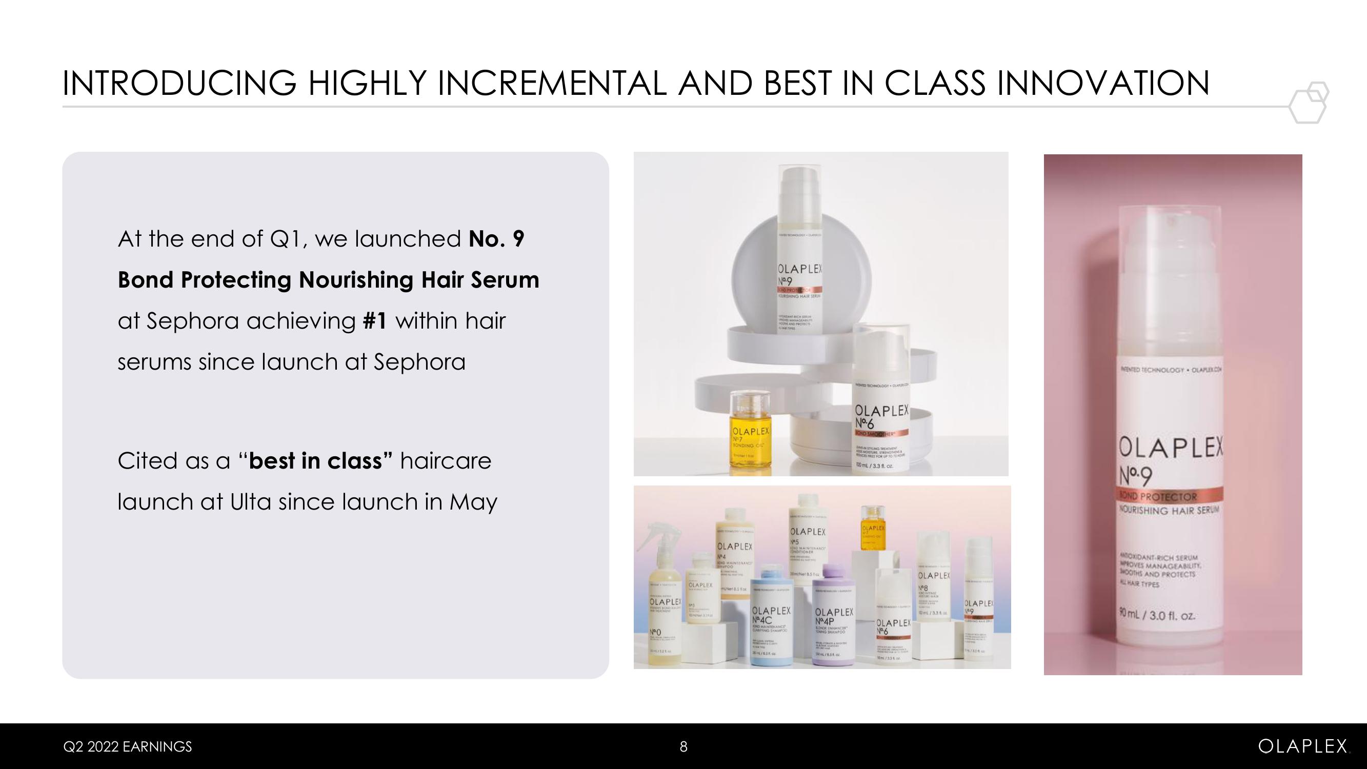 Olaplex Results Presentation Deck slide image #8