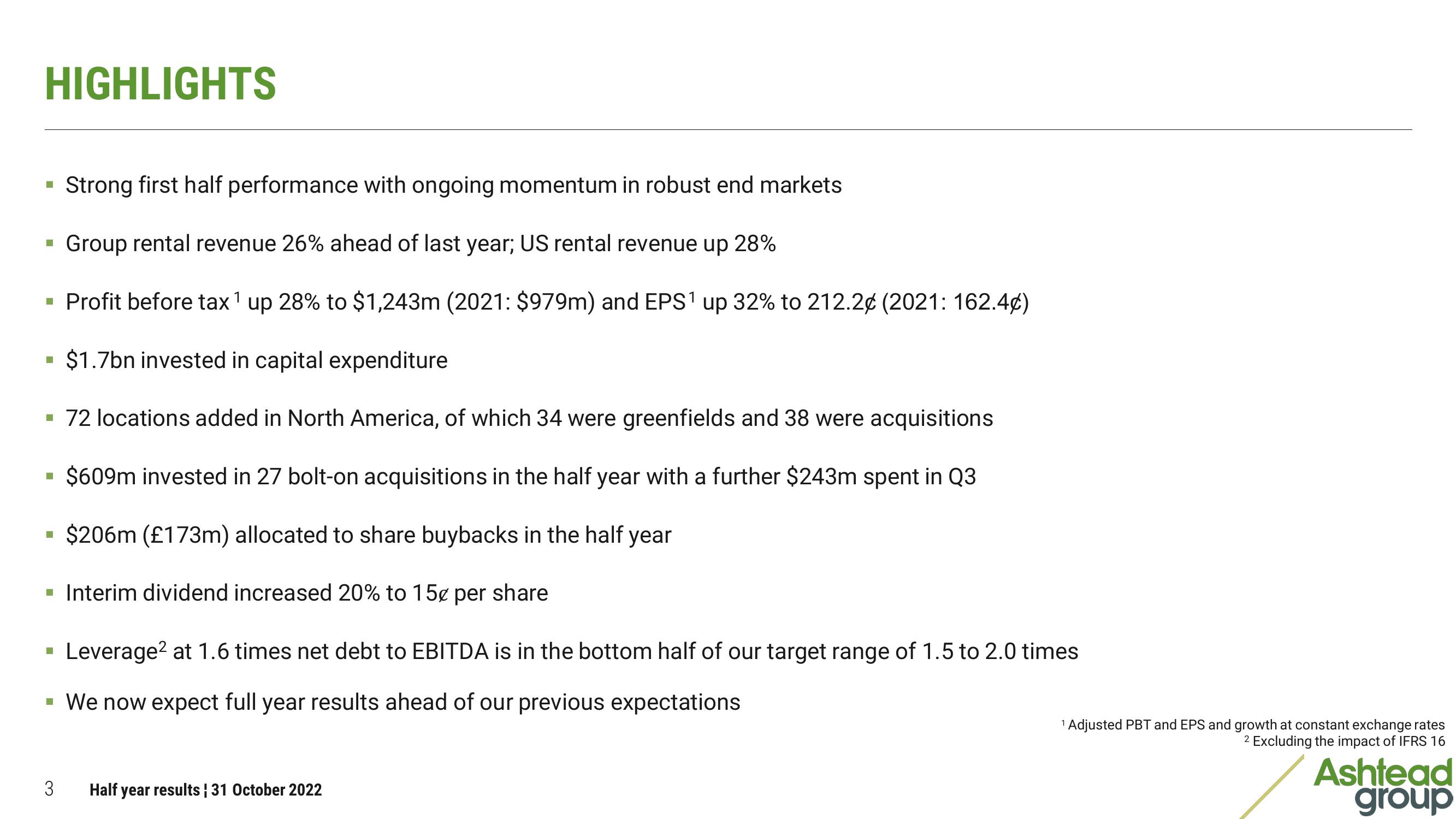 Ashtead Group Results Presentation Deck slide image #3