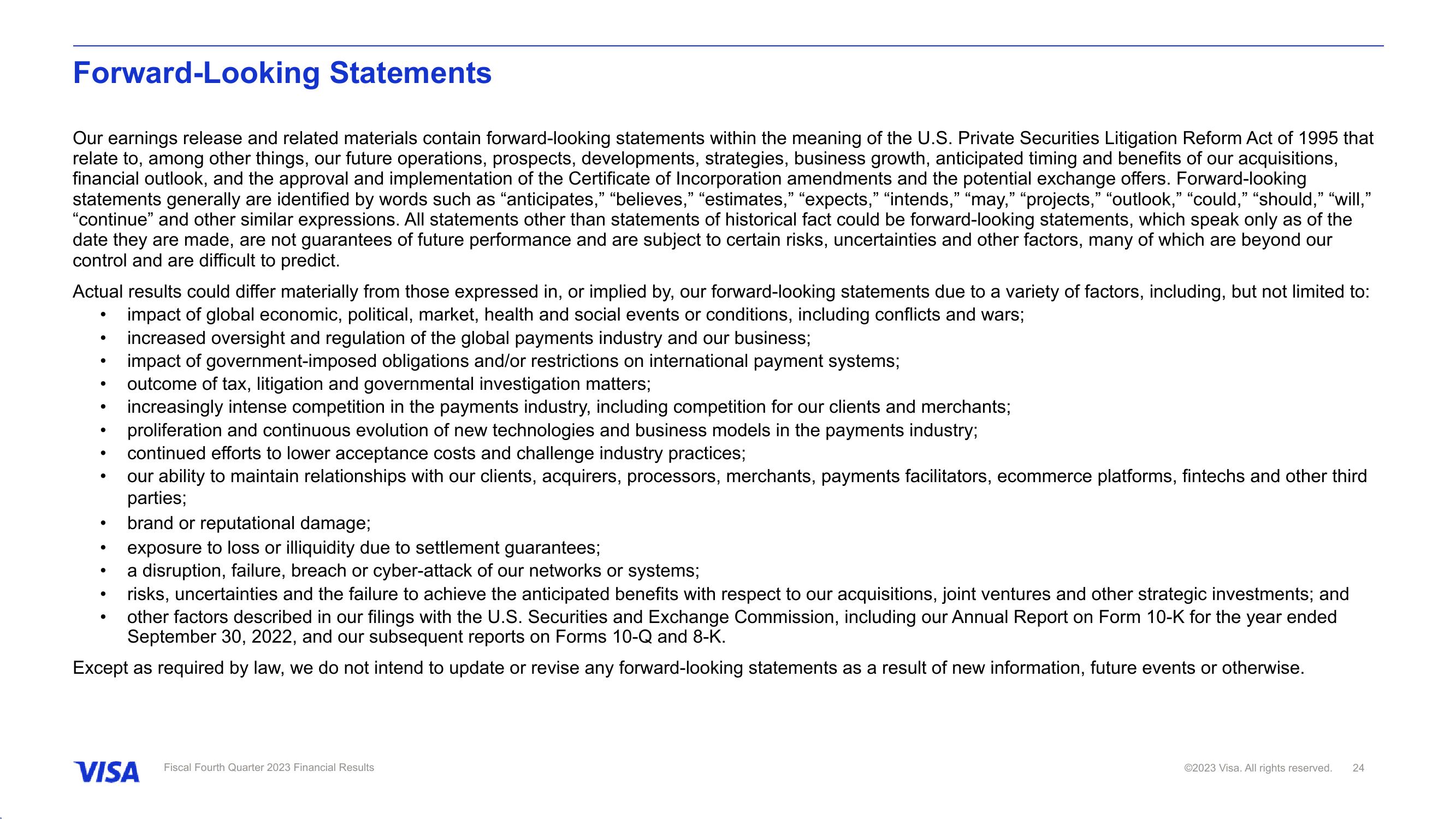 Fiscal Fourth Quarter 2023 Financial Results slide image #25