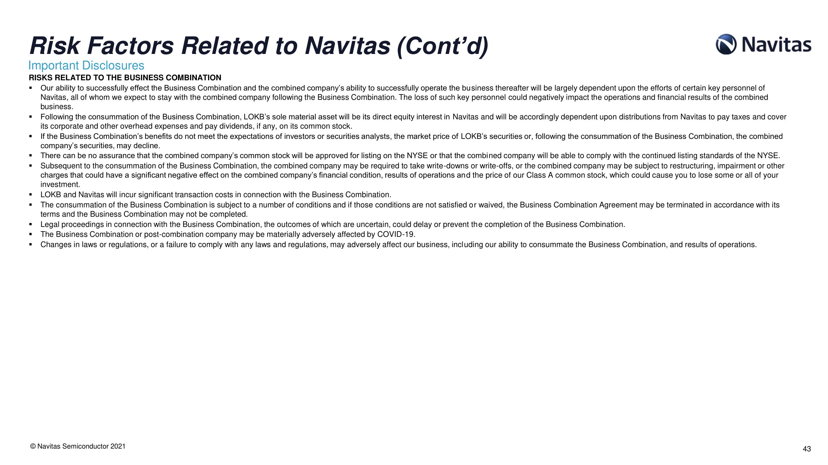 Navitas SPAC Presentation Deck slide image #44