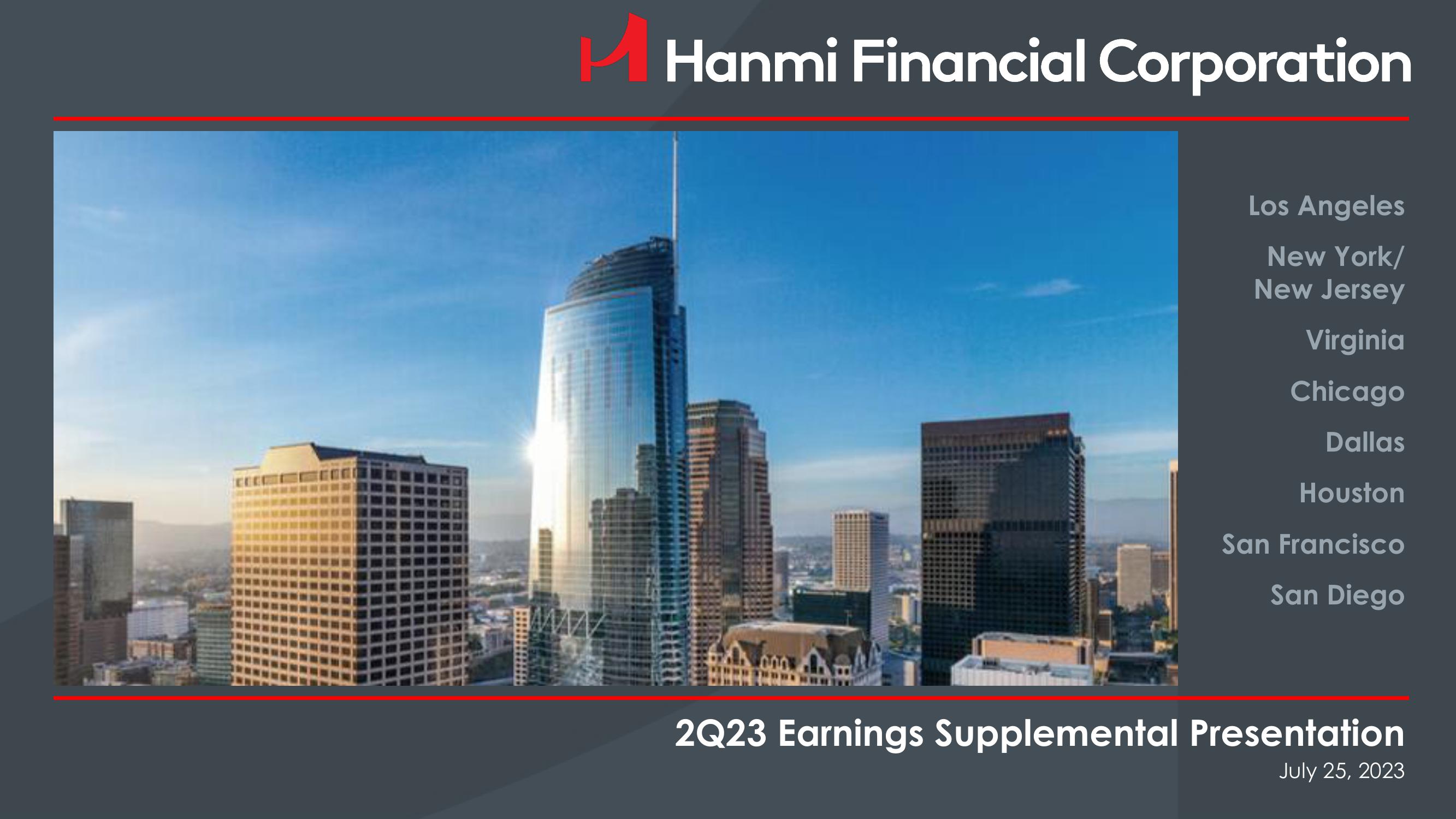 Hanmi Financial Results Presentation Deck image