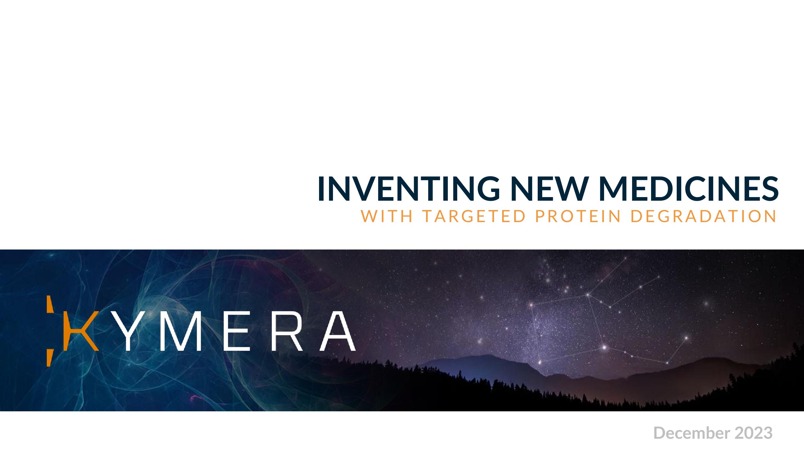 Kymera Investor Presentation Deck image