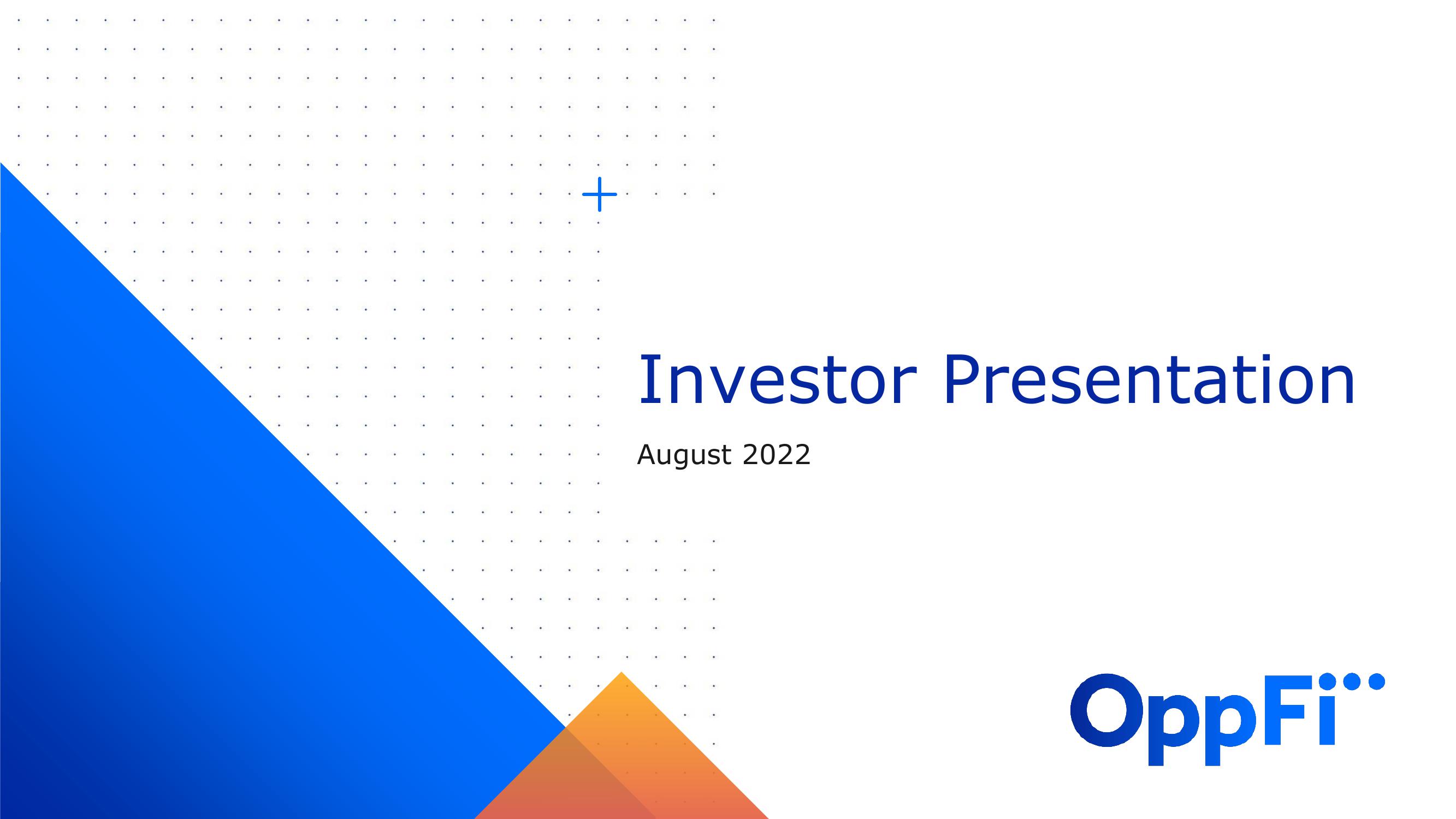 OppFi Investor Presentation Deck image