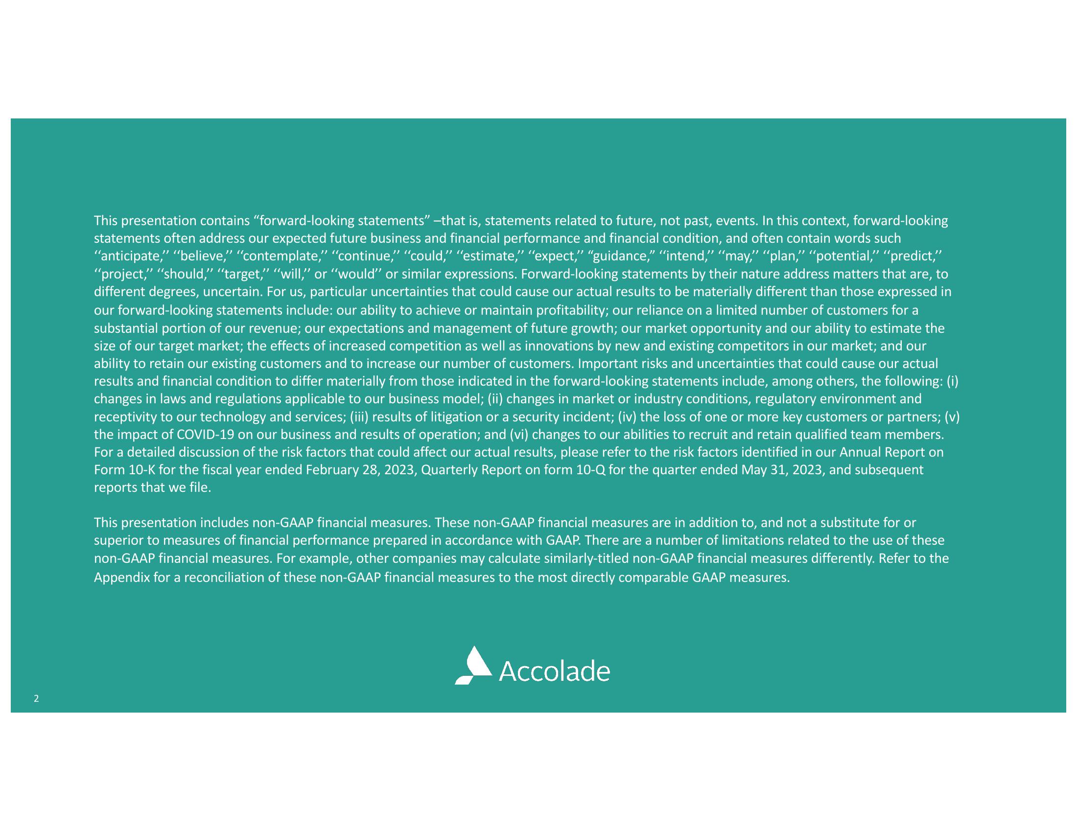 Accolade Investor Presentation Deck slide image #2