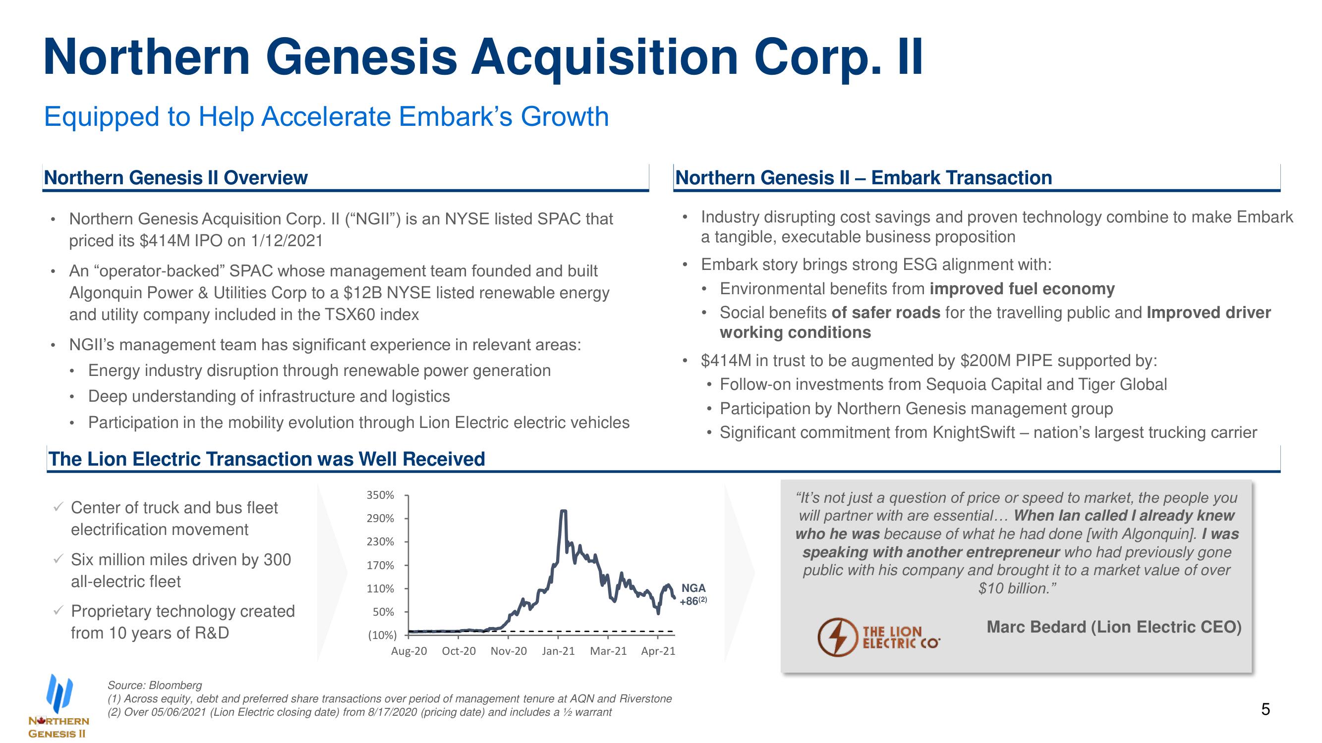 Embark SPAC Presentation Deck slide image #5